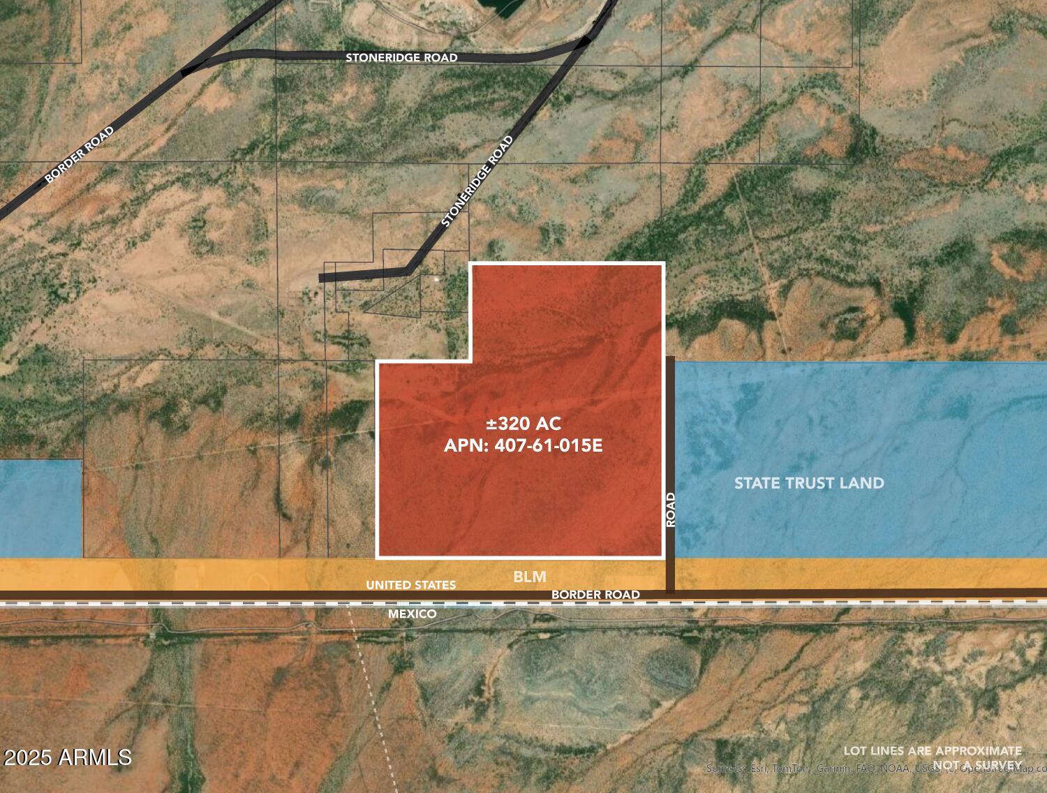 Discover a rare opportunity to own 320 acres of pristine desert mountain land in southeastern Arizona—your own private sanctuary bordering the U.S.-Mexico international line. Located just west of Douglas, this expansive property offers stunning mountain views, excellent privacy, and convenient access to nearby towns like Douglas, Tombstone, and Bisbee. This level, buildable land is zoned RU-4 and lies outside any flood zone, making it ideal for a variety of uses. Whether you're dreaming of a custom home, manufactured home, tiny house, container build, or even an RV setup, this property welcomes your vision. With no HOA restrictions, it's also a great option for horse lovers, ATV enthusiasts, or anyone seeking an off-grid lifestyle.
The property features good dirt road access, and the kind of peaceful, rural setting that's hard to find. Enjoy the flexibility to build now or hold for investment. You're close enough to town for shopping and daily needs, while still enjoying the quiet solitude of wide-open Arizona landscapes.
Only about 20 minutes to Douglas, 50 minutes to historic Tombstone, and a short drive to the charm of Bisbee. Plus, you're just minutes from the international border crossing, giving you the option to explore Mexico with ease. Seller financing is available, and conventional lenders may also be an option. Don't miss this chance to claim your slice of Arizona's historic high desert 320 acres of freedom, views, and opportunity.