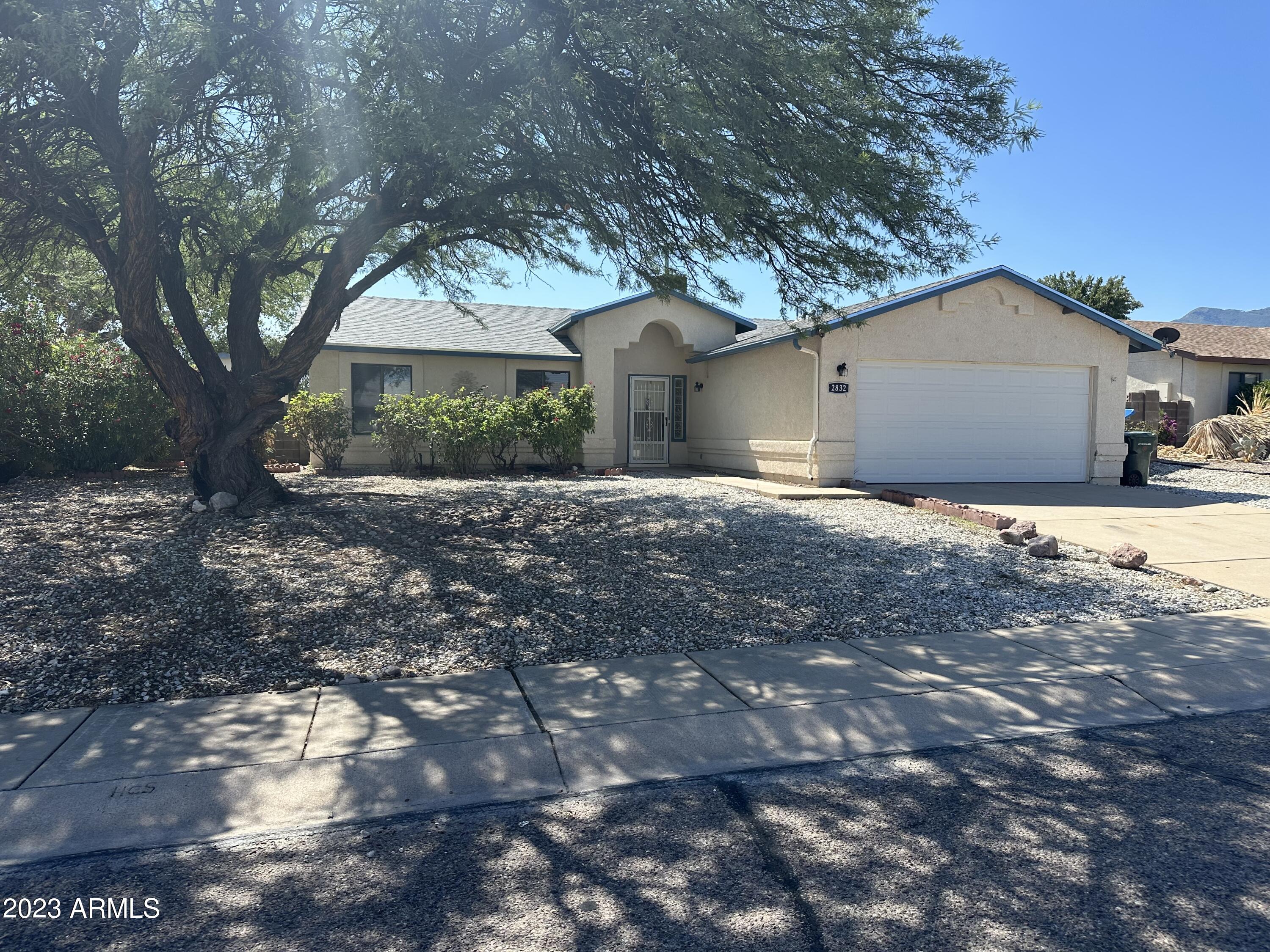 This lovely 3BD/2BA/2CG, 1414 sf single-family home located in the Mountain Ridge subdivision is close to Fort Huachuca, shopping, and schools. This newly updated home has newly painted kitchen cabinets, a new air conditioning unit, a new roof, a washer and dryer, stainless steel appliances, and a well-maintained shed in the backyard. Seller is willing to offer $4,000 toward buyer's closing costs! This home is priced to sell. Come and take a look today!
