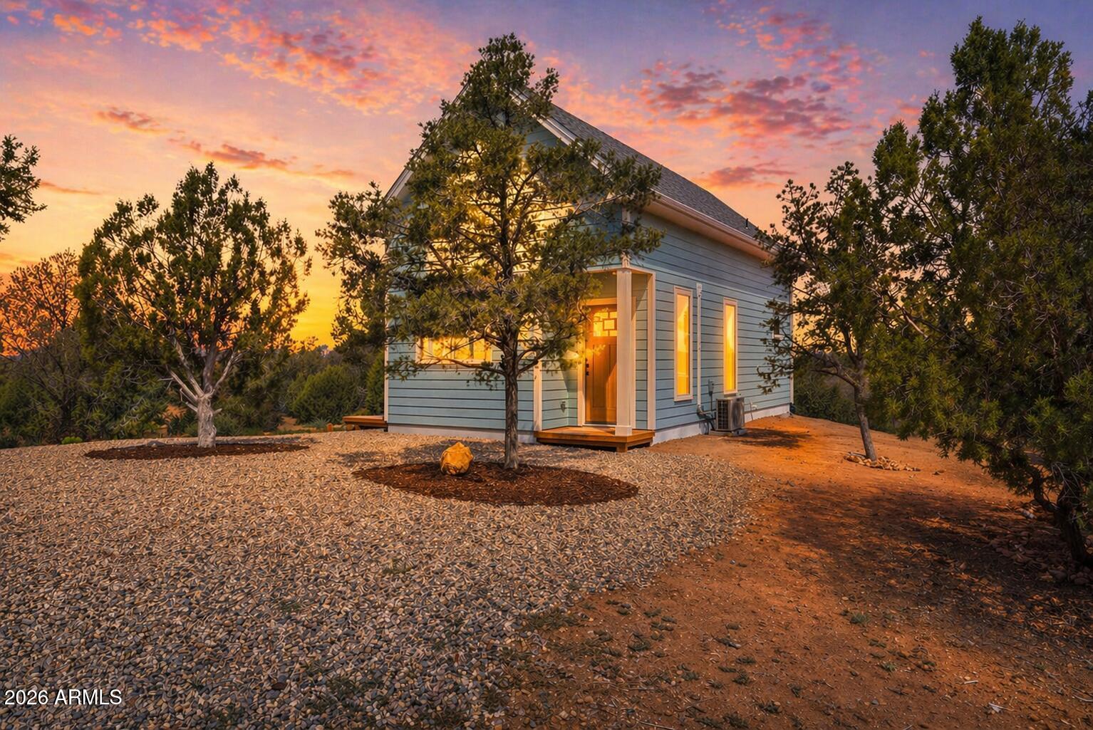 Tucked away in the highly sought-after Williamson Valley area of Prescott, this rare 5-acre property offers the perfect blend of privacy, flexibility, and breathtaking views. Featuring a well-appointed 677 sq ft cottage with 1 bedroom + Loft and 1 bathroom, this property is ideal for those looking to live simply now while building something extraordinary for the future. The existing cottage provides comfortable, functional living with all the essentials, making it the perfect temporary residence as you design and construct your dream home. Once complete, the cottage easily transitions into a guest house, private retreat, or income-producing opportunity. Enjoy wide-open space, stunning panoramic views, and the peace and quiet of Northern Arizona living, all with the convenience of a private well and septic already in place. With ample room for a custom home, shop, toys, animals, or additional improvements, the possibilities here are endless. Whether you're looking to build now or invest for the future, this property offers a unique opportunity to create your ideal lifestyle in one of Prescott's most desirable rural settings.
