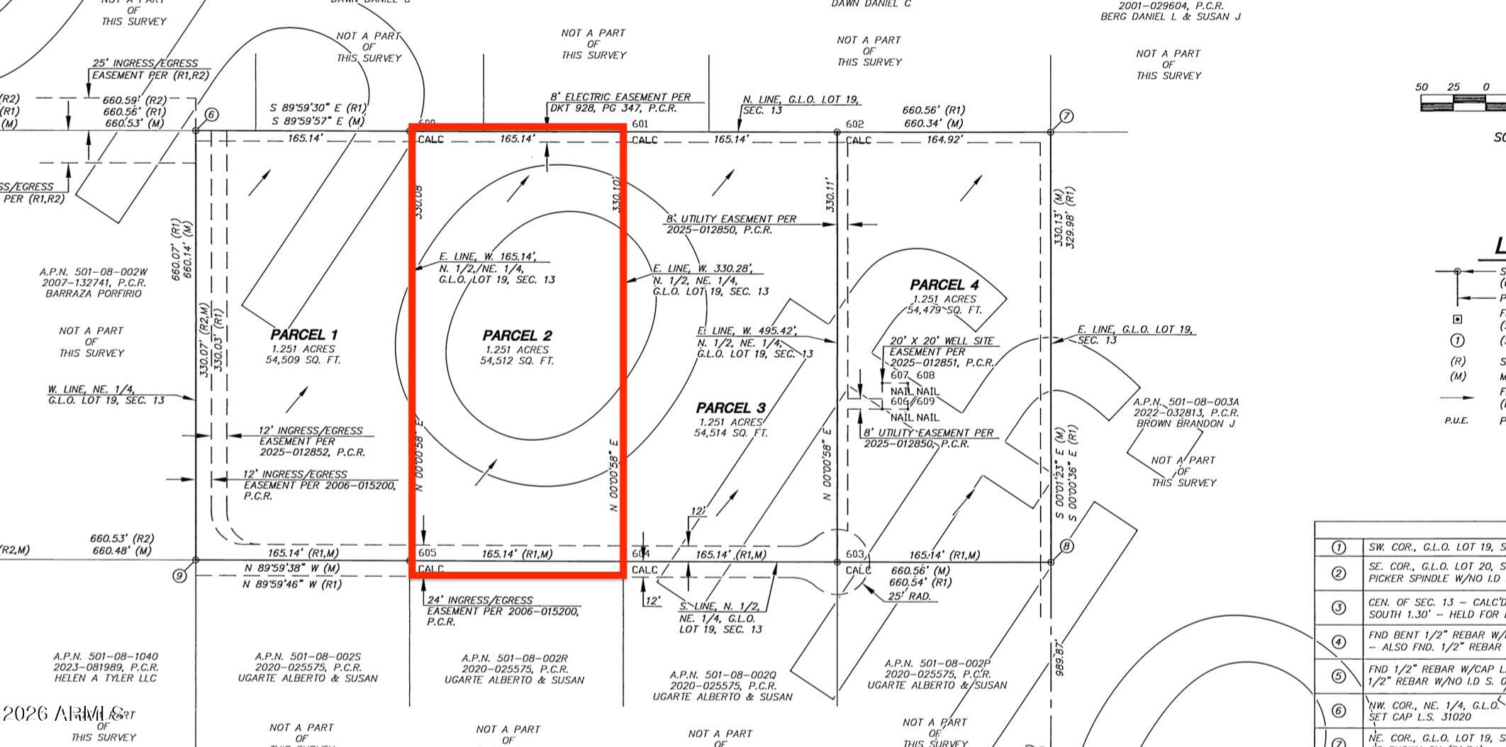 Parcel 2 of Survey Recorded Pinal Country Recorder 2025-034007. 1.25 Acres portion of parent parcel - Land