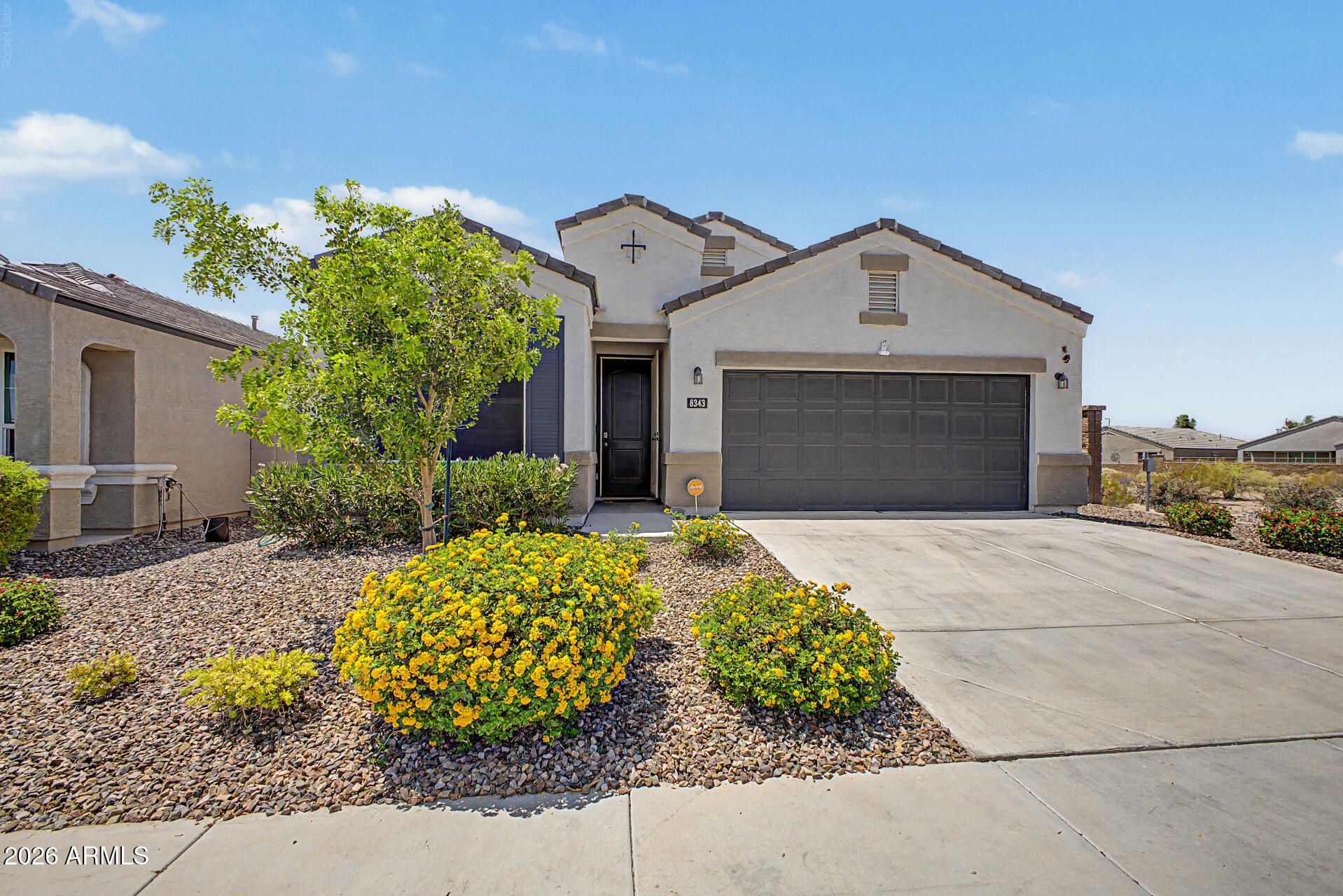 Explore this inviting 4-bedroom, 2-bath home in the desirable Anthem Parkside at Merrill Ranch community in Florence. The light-filled, open layout features a spacious living area and a well-designed kitchen with ample storage and workspace. A split-bedroom floor plan provides added privacy, with a comfortable primary suite offering a walk-in closet and private bath. Three additional bedrooms offer flexibility for guests, a home office, or hobbies. Residents can take advantage of resort-style amenities, including pools, parks, walking paths, and a fitness center, all within a vibrant and well-planned community.