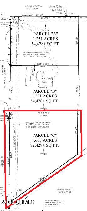 A PORTION OF THE SOUTHWEST QUARTER OF SECTION 05, - Land