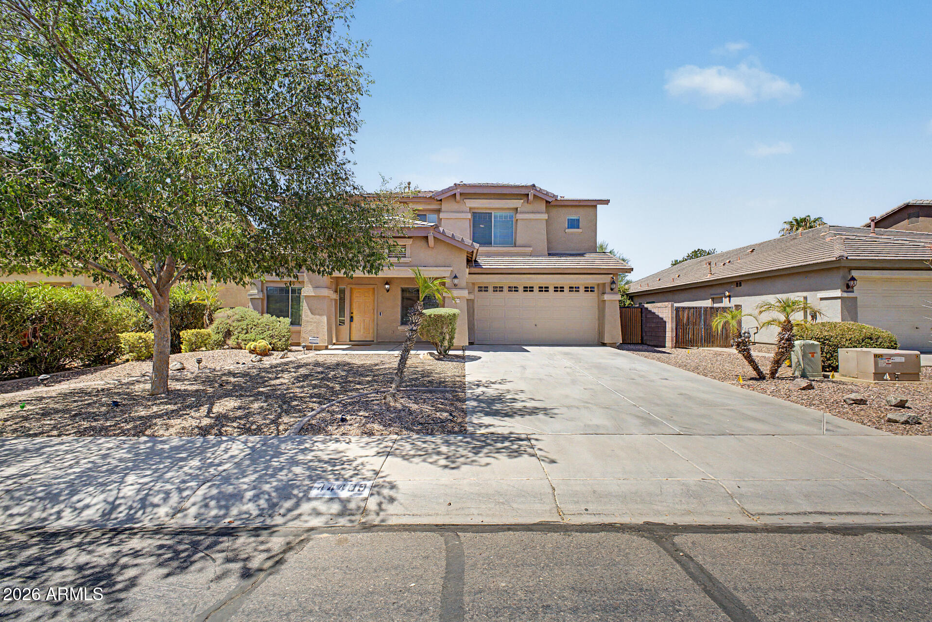 Move-in ready in Maricopa! This beautifully maintained home features updated flooring throughout the home, walk in closets in every room, garage cabinets for ample storage, and a pristine private pool. Perfect for entertaining or relaxing in your own backyard oasis. Conveniently located near local schools and amenities. The security system that includes cameras in the front and back of the house do convey.  Come see it today!