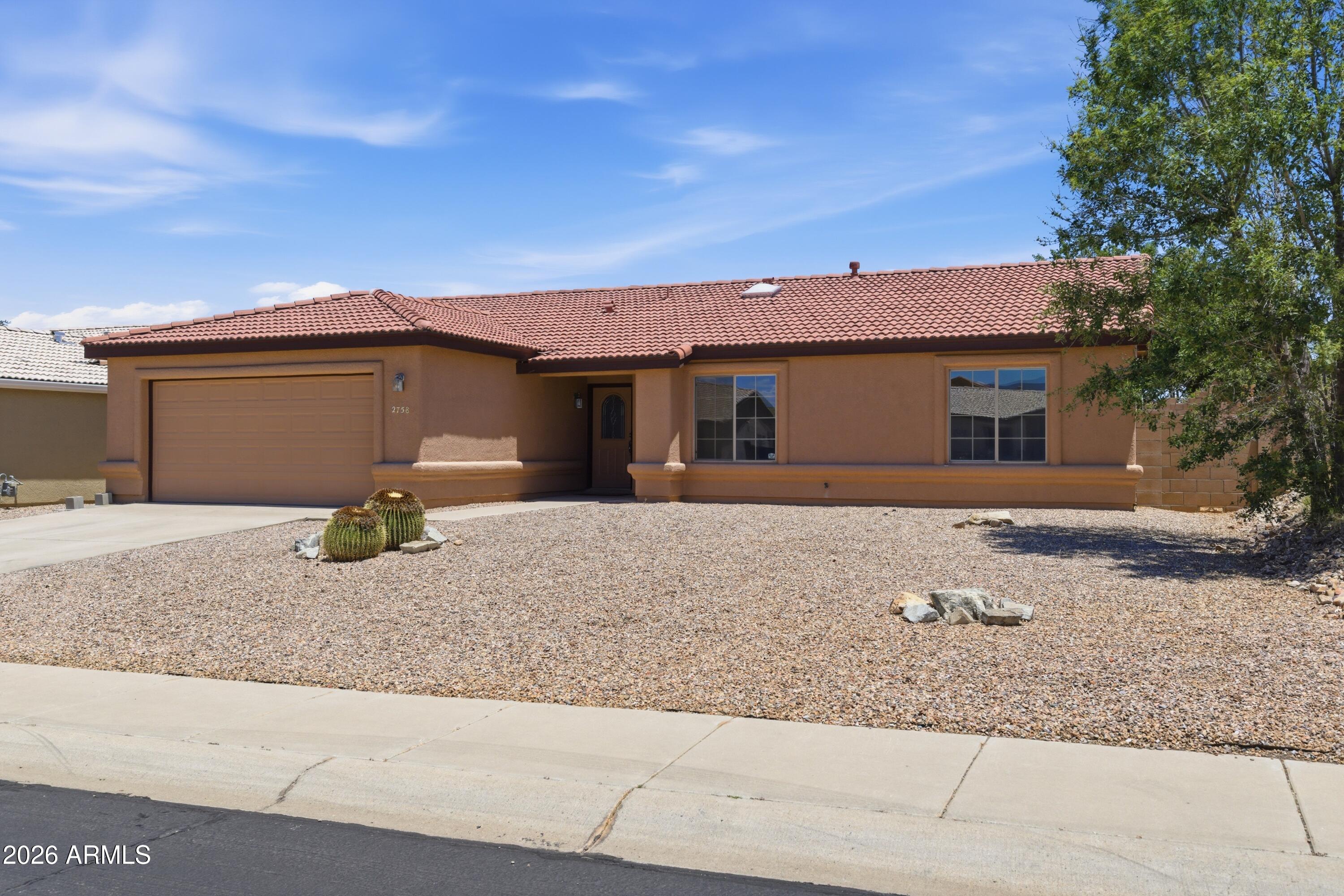 Welcome to 2758 Cartegena Dr in the highly desirable Canyon De Flores area of Sierra Vista! This beautifully maintained 4 bedroom, 2 bathroom home offers nearly 1,900 square feet of comfortable living space with an inviting open layout perfect for everyday living and entertaining. Recent updates include gorgeous new flooring throughout and a fully remodeled primary bathroom shower that adds a modern, spa-like touch to the spacious owner's suite.
Built in 2005, this home features a well-designed floor plan, generous living spaces, central heating and cooling, and a large backyard with plenty of room to relax or entertain. Conveniently located just minutes from Fort Huachuca, shopping, dining, and parks, this home combines convenience with comfort in one of Sierra Vista's most sought-after neighborhoods.

Move-in ready and full of upgrades, this is the perfect opportunity to own a stylish and updated home in the heart of Sierra Vista!