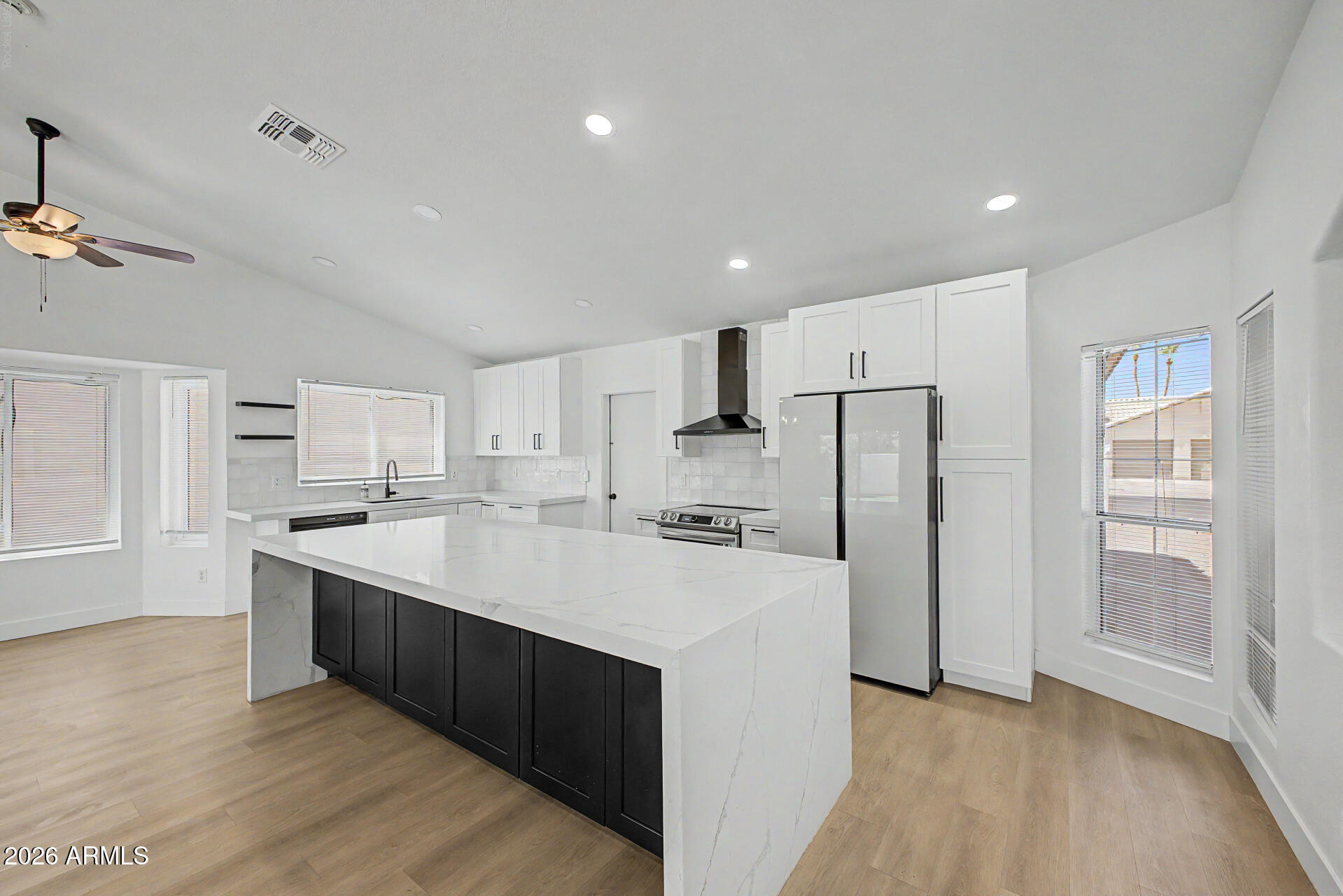 Welcome to this beautifully updated 3-bedroom, 2-bath home, where modern upgrades and exceptional outdoor living come together. Extensively renovated in 2024, this residence features new luxury vinyl plank flooring and carpet, a new roof with a 20-year transferable warranty, a remodeled kitchen, and beautifully updated bathrooms.
The bright, open kitchen showcases white cabinetry, quartz countertops, a large center island with breakfast bar seating, and a timeless black-and-white appliance package, all complemented by a neutral color palette that flows throughout the home. The spacious primary suite offers a relaxing retreat with a walk-in closet and an ensuite bathroom featuring dual sinks, a soaking tub, and a separate walk-in shower. Step outside to your private backyard oasis, professionally redesigned with new low-maintenance artificial turf and a new pool safety fence. Enjoy the covered patio and sparkling private pool, creating the perfect setting for entertaining or relaxing year-round. Additional peace of mind comes with a new water heater installed in 2025.

Nestled in the picturesque Lago Estancia community, residents enjoy scenic lakes, beautifully maintained parks, and peaceful walking trails connected by charming bridges that wind throughout the neighborhood. Conveniently located near shopping, dining, schools, and everyday amenities, this home offers the perfect blend of comfort, style, and community living.