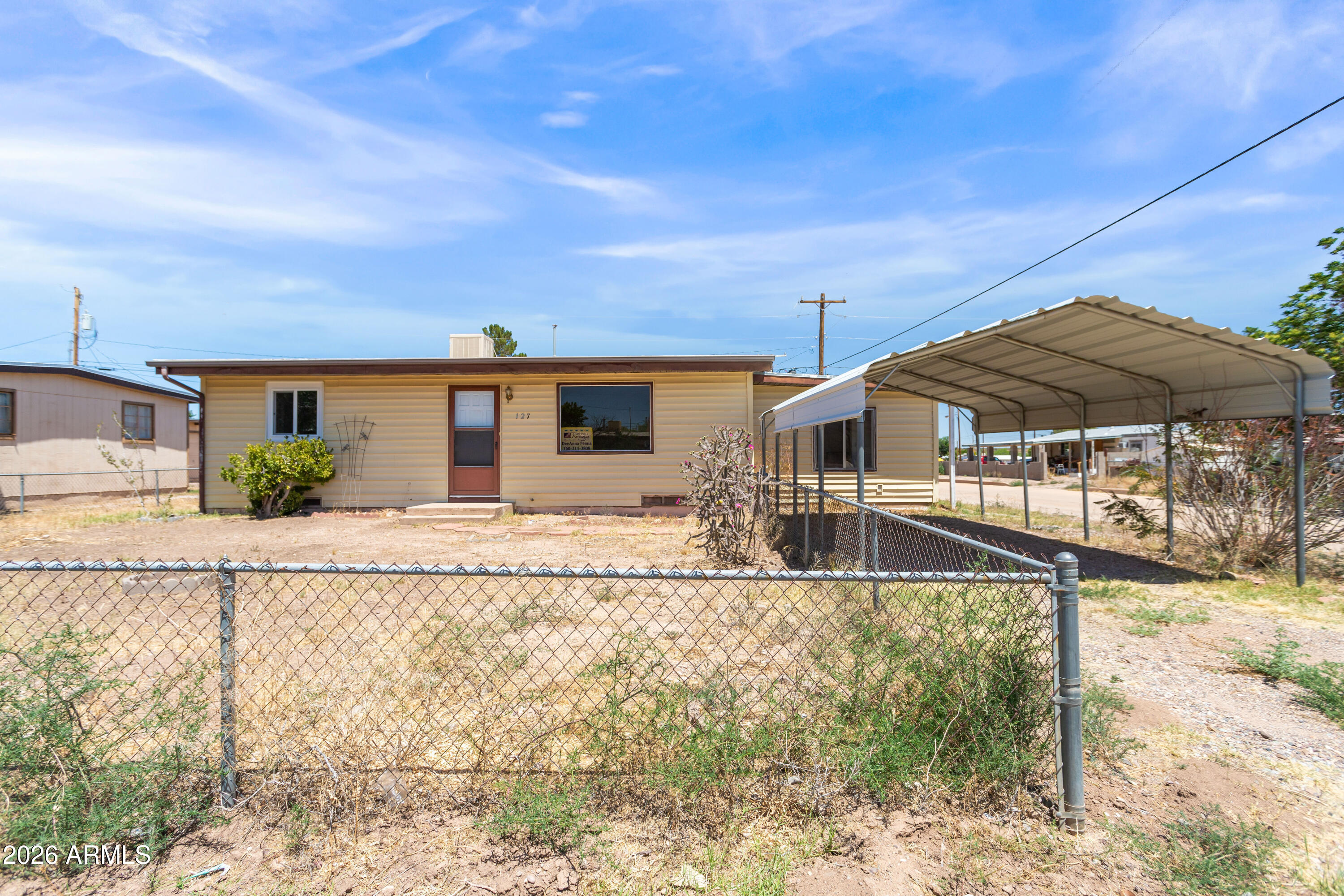 Affordable and remodeled home!!!  This upgraded corner-lot home offers comfortable living in a peaceful Southern Arizona neighborhood. Featuring a versatile den that can easily serve as a 4th bedroom; providing flexibility for growing families, guests, or a home office. Conveniently located near Fort Huachuca and just minutes from Sierra Vista. You'll also enjoy easy access to Sonoita Wine Country, historic Tombstone, Benson, and I-10 for convenient travel to Tucson, Willcox, or New Mexico. Enjoy quiet surroundings, easy living, and all the beauty and charm Southern Arizona has to offer!