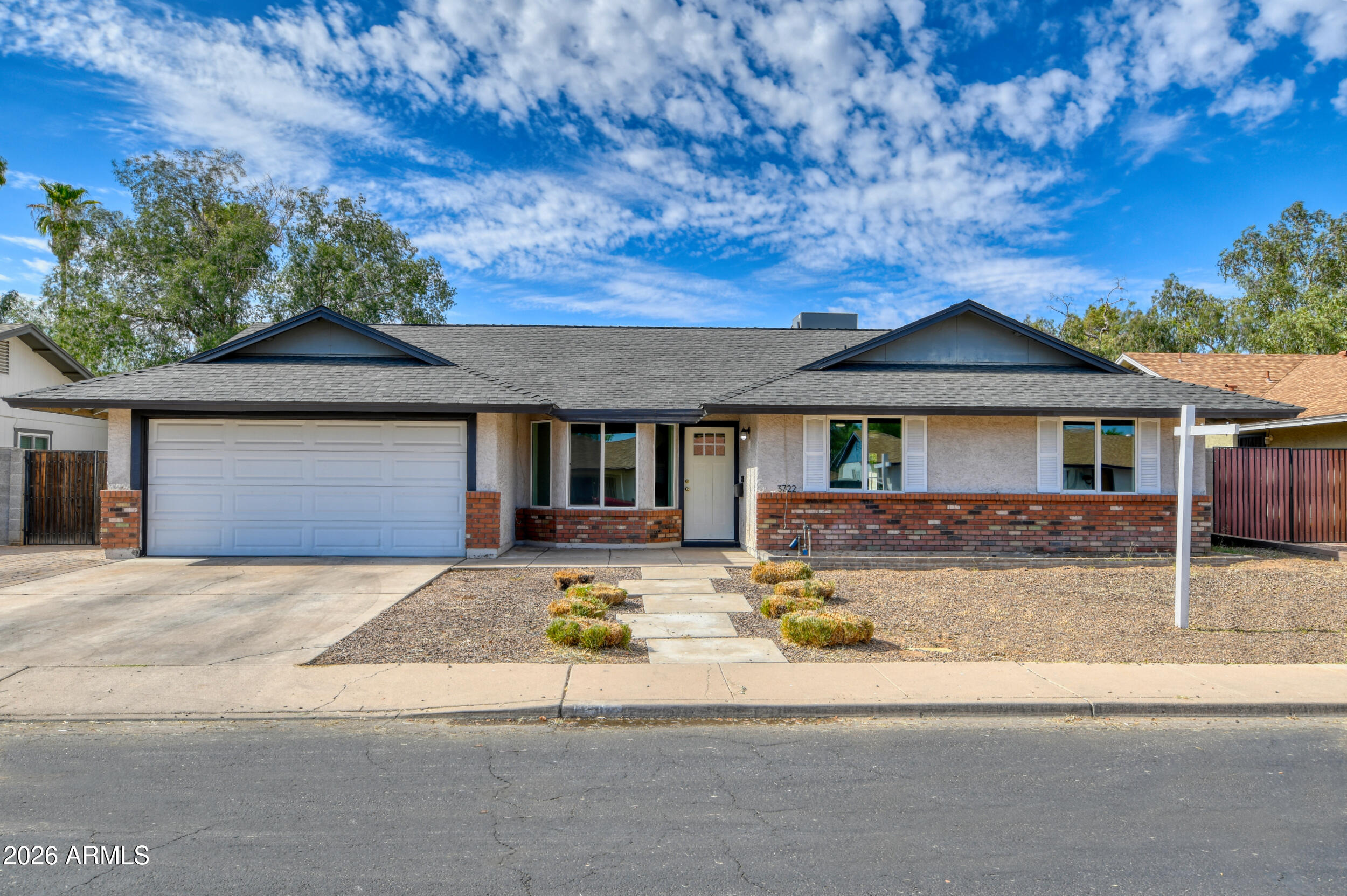 Honey, stop the car. This home won't last long! This highly sought after neighborhood with NO HOA is ready for its new owner. The house interior has been freshly painted, new roof, AC, windows, and updated kitchen and floors make owning that much easier. All the hard work has been done so you can just enjoy., Home features 3 beds/2 baths and an extra office/den space in the Master bedroom. Perfect if you have a work from home situation. The backyard is oversized and has room to roam or put your toys.  It's centrally located near the US60 and great for commuters, but far enough away that it's nestled in a quiet community. This is a gem and priced to sell.