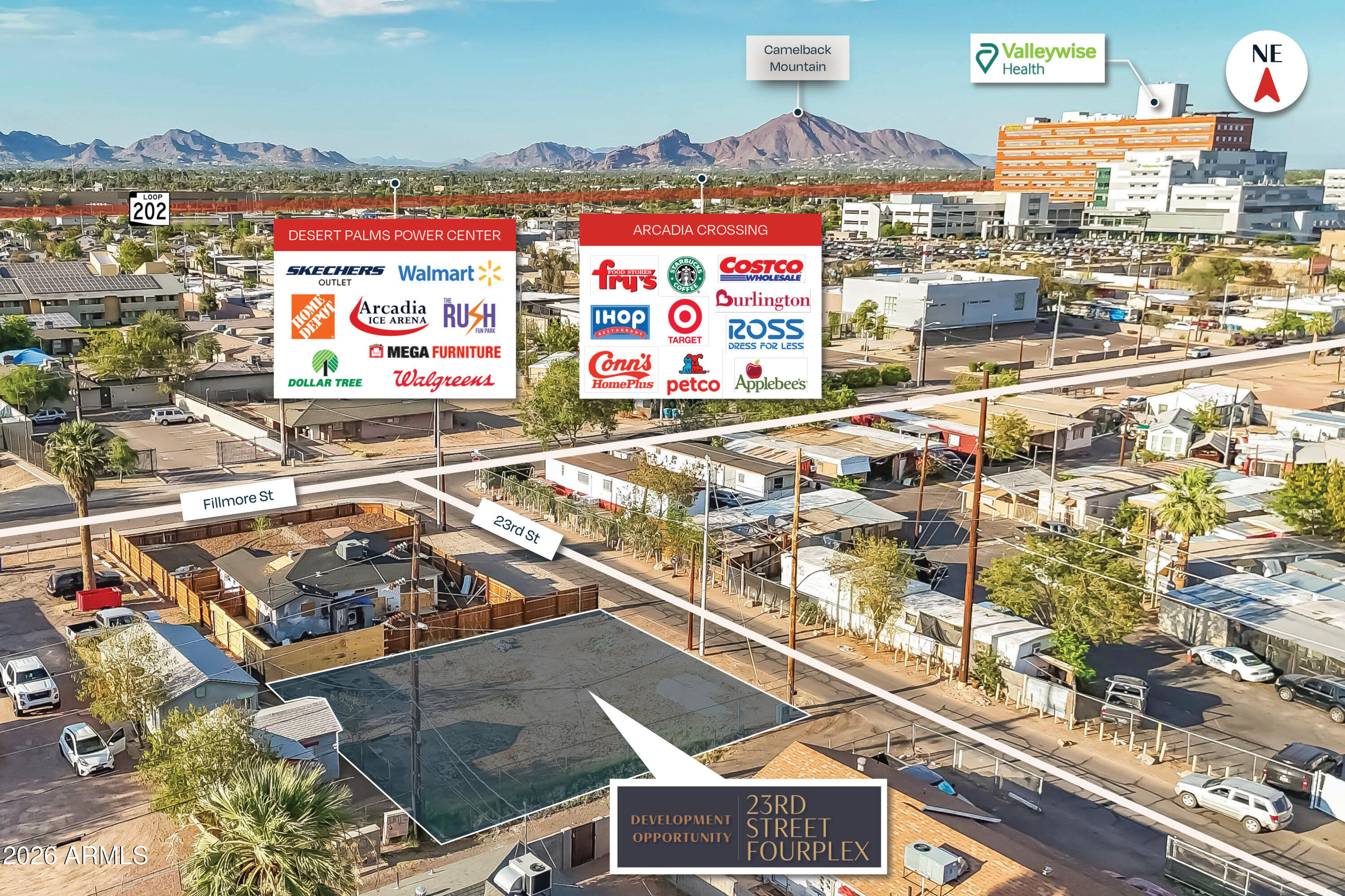 510 N 23rd St offers a prime opportunity to build in Phoenix's rapidly growing Edison-Eastlake revitalization area. Situated minutes from the PHX Biomedical Campus and major freeways, this high-demand infill location provides exceptional access to urban employment hubs, downtown dining, and recreational spaces. GROWTH MARKET: Surrounded by high-density redevelopment driving rental demand. UNRIVALED ACCESS: Minutes from I-10 and SR-51 for rapid commutes. CULTURE & OUTDOORS: Near Chase Field, Papago Park, and Camelback Mountain. INVESTMENT POTENTIAL: Capitalize on sustained, strong appreciation in the 85006 ZIP Code. LENDER-OWNED.