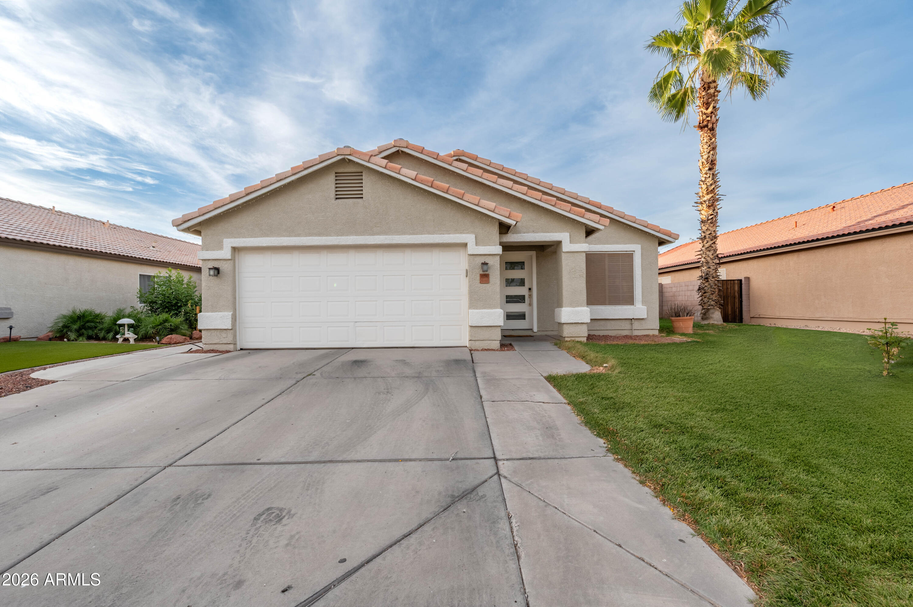 Beautiful single story 3 bedroom, 2 bath home featuring upgraded finishes throughout and a newer HVAC! Enjoy a low maintenance backyard with pavers, artificial grass, and a covered patio perfect for relaxing or entertaining. This home also offers a 2 car garage and is conveniently located near shopping, restaurants, theaters, parks, and just minutes from the freeway for an easy commute.