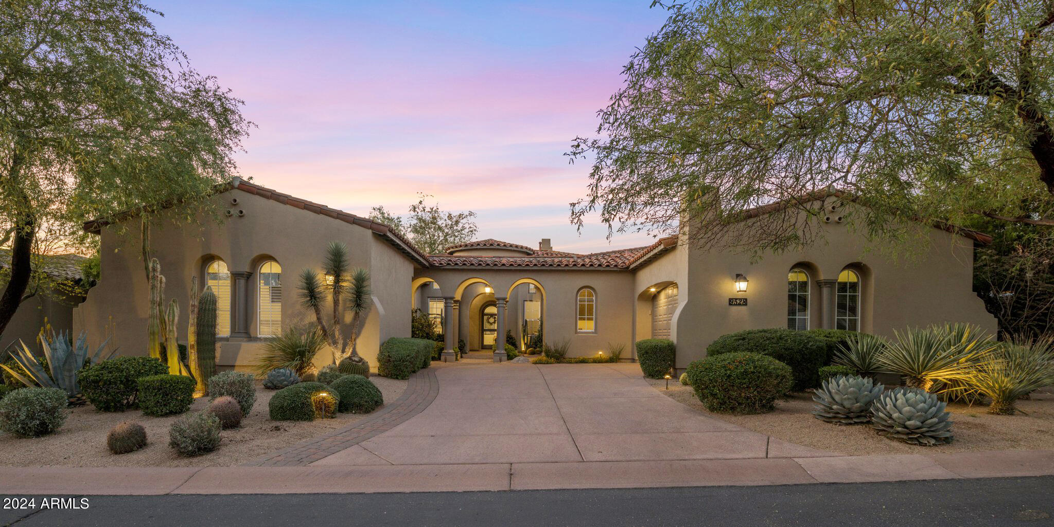 Experience sophisticated desert living in this completely remodeled single-level home in DC Ranch, one of Scottsdale's most sought-after neighborhoods. 4-bedrooms, PLUS Office, PLUS fully outfitted theatre and 4.5-baths plus 3RD GARAGE BEING BUILT.  This home blends timeless architecture with modern elegance. Enjoy light-filled living spaces, chef's kitchen with top-of-the-line appliances, and breakfast nook overlooking the lush backyard. Large primary suite w/ spa-inspired bathroom and private patio access. Resort-style backyard with pool, spa, fireplace, and outdoor kitchen. DC Ranch residents enjoy exclusive access to amenities like pools, tennis, pickleball, social events, miles of paved & lighted trails; adjacent to upscale casual dining, shopping, golf and right outside your doors. your door, the renowned McDowell Sonoran Preserve. Don't miss the chance to call this exceptional residence home.