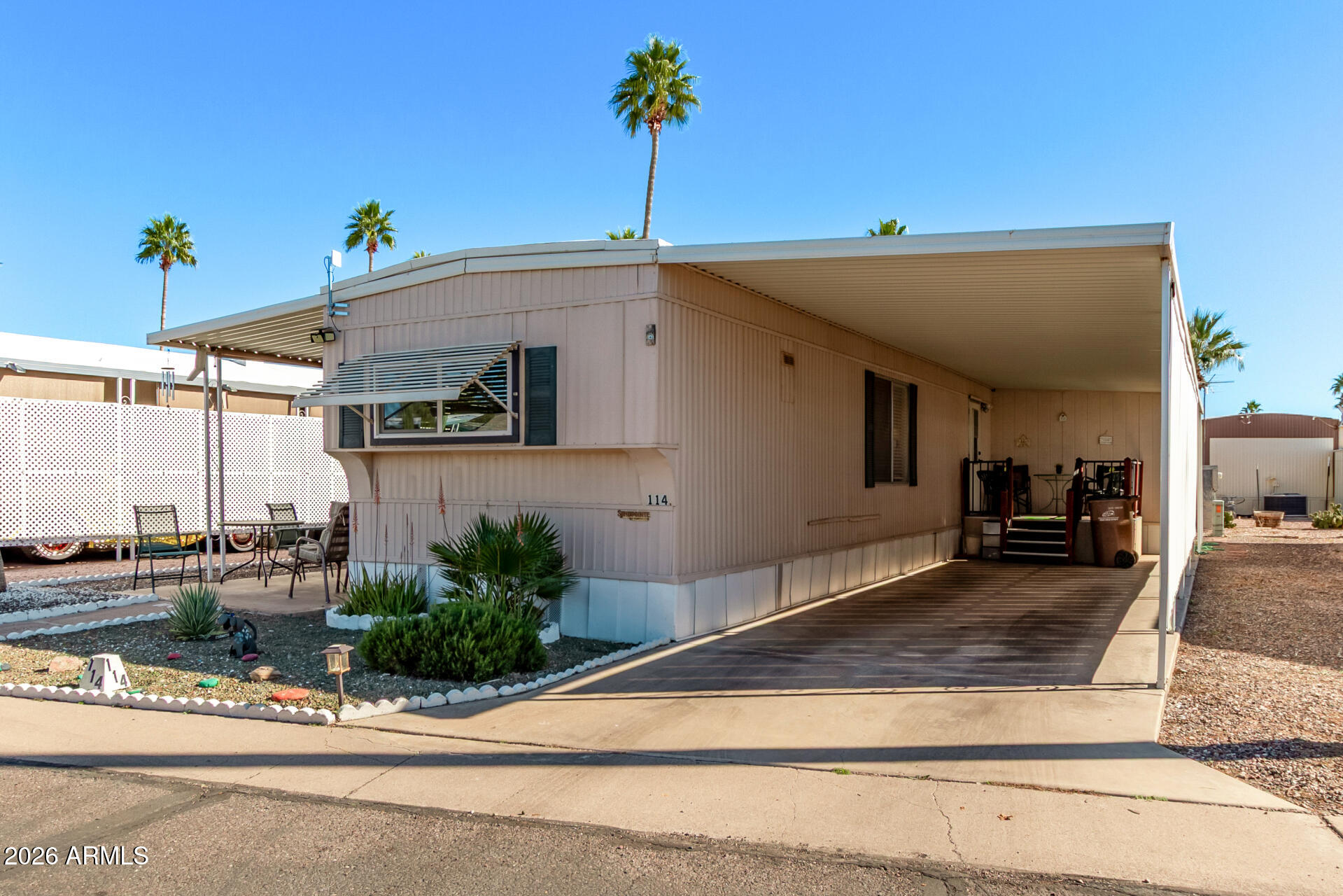 Back on market! Buyer could not perform. Welcome home to Coral Sands! Fully furnished home with all the extras. Gorgeous flooring throughout with two bedrooms and two generous sized bathrooms. Covered parking, patio, and plenty of extra storage space! Active adult community offers premium amenities to include clubhouse, pool table, laundry facilities, heated pool, spa, dog park, and library. Enjoy potlucks, pancake breakfast, dances, happy hour, bingo, water and aerobic exercise, pickleball, and so much more! Washer/Dryer and all appliances included. HVAC 5-6 years old.