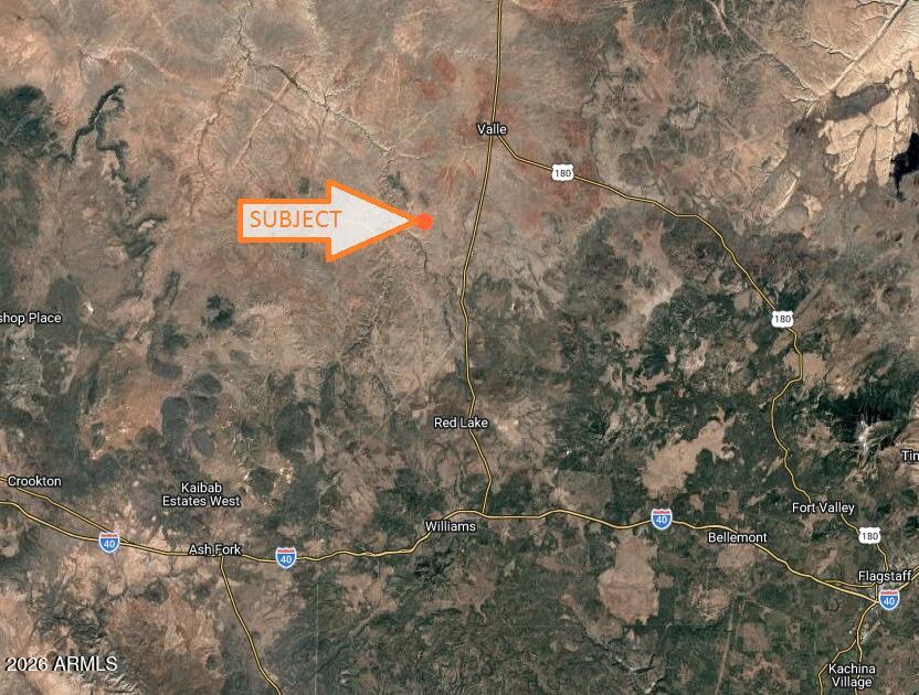 ENJOY THE OUTDOORS IN BEAUTIFUL NORTHERN AZ!! 12.04 ACRES NEAR WILLIAMS, AZ.   PART OF THE HOWARD MESA RANCH WITH MANY EXISTING ROADS THAT ARE PERFECT FOR EXPLORING. IDEAL FOR OFF-GRID/RECREATIONAL USE. ZONED G-10AC MIN. DIRECTIONS & LISTING FOR NORTH 12 ACRE PORTION OF COCONINO COUNTY PARENT PARCEL APN 503-40-048, REFERRED TO AS LOT A ON SURVEY. *SELLER MAY CARRY*BUYER TO VERIFY, ZONING / USE , UTILITIES, ACCESS & ALL PERTINENT INFORMATION*DIRECTIONS: HWY 64/MM 202 - FROM HWY 64 N, GO WEST AFTER MM 202 (JUST BEFORE MM 203) RT 64 RD HAS A L WHITE ARROW IN THE RD. CONT ON BIG ELK FOR 1.75 M AND TURN RIGHT ONTO LATIGO (AFTER RR TRACKS); CONT FOR 4.34 M, NORTH ON PRAIRIE GRASS APPX 1200FT TO SW CORNER OF PARCEL. DONT USE ADDRESS TO LOCATE. USE GIS MAPS & GPS COORD 35.559874, -112.223360.