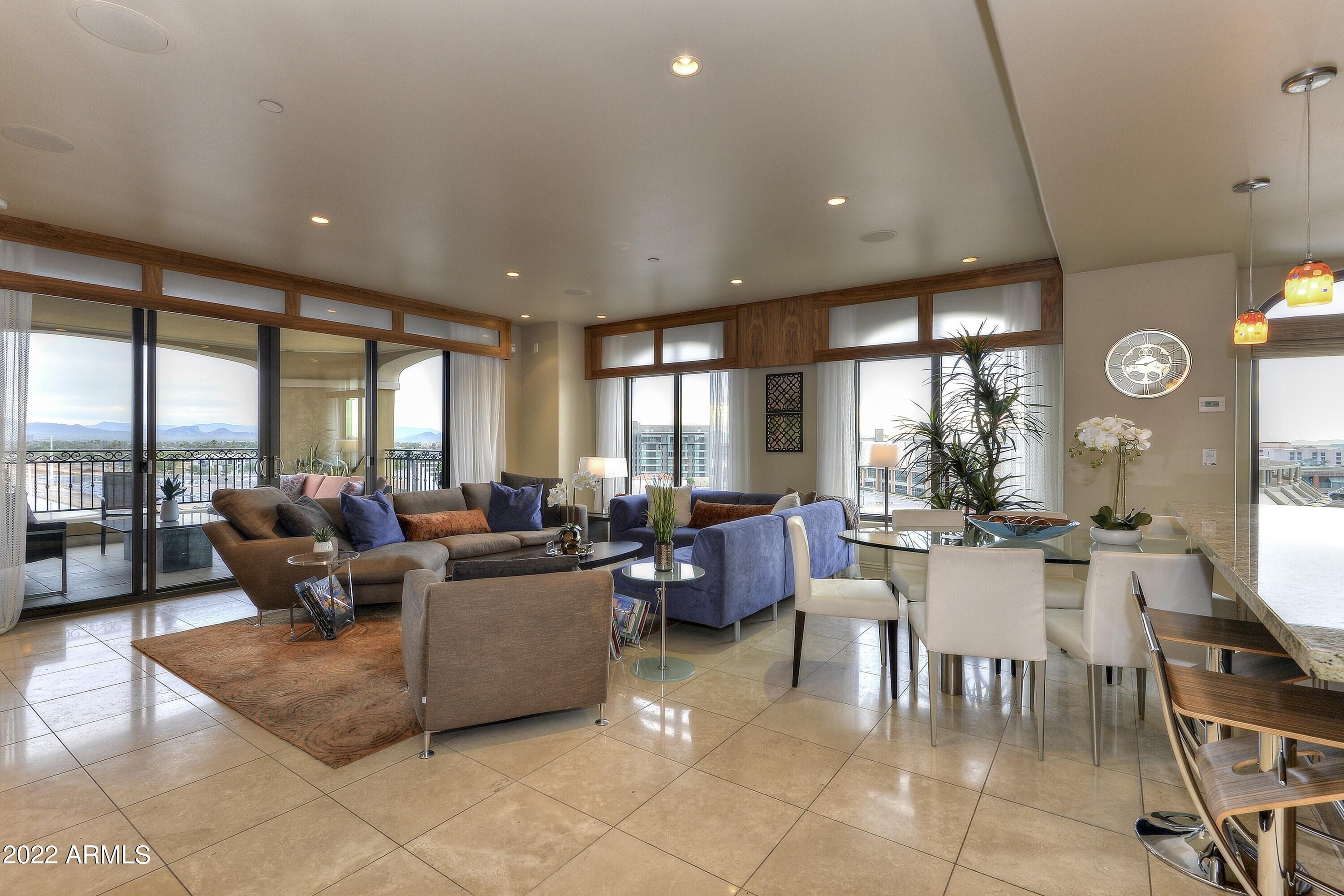 GORGEOUS CAMELBACK MOUNTAIN, CANAL, AND CITY VIEWS! THIS RARE AND EXCEPTIONALLY LARGE FURNISHED 3 BEDROOM, 3.5 BATHROOM, 3,884 SQFT CONDO AT THE LUXURIOUS, AND IDEALLY LOCATED, SCOTTSDALE WATERFRONT RESIDENCES, OFFERS GORGEOUS CAMELBACK MOUNTAIN, CANAL, AND CITY VIEWS, TWO BALCONIES, A LARGE GOURMET KITCHEN, AN OFFICE, AND A BONUS ROOM. THE PREMIER CONDOMINIUM COMMUNITY OFFERS 24 HOUR SECURITY, CONCIERGE & VALET SERVICES, FITNESS CENTER, BREATHTAKING ROOFTOP POOL, SPA, AND CLUB ROOM WITH FIREPLACES, READING NOOKS, AND AREAS TO RELAX AND ENTERTAIN. ALL THIS WITHIN A COMFORTABLE WALKING DISTANCE OF FASHION SQUARE MALL, OLD TOWN SCOTTSDALE, AND THE MANY FINE RESTAURANTS, BOUTIQUES, GALLERIES, AND AREAS OF ENTERTAINMENT. SELLER WILL CONSIDER BITCOIN AND ETHEREUM FORMS OF PAYMENT.