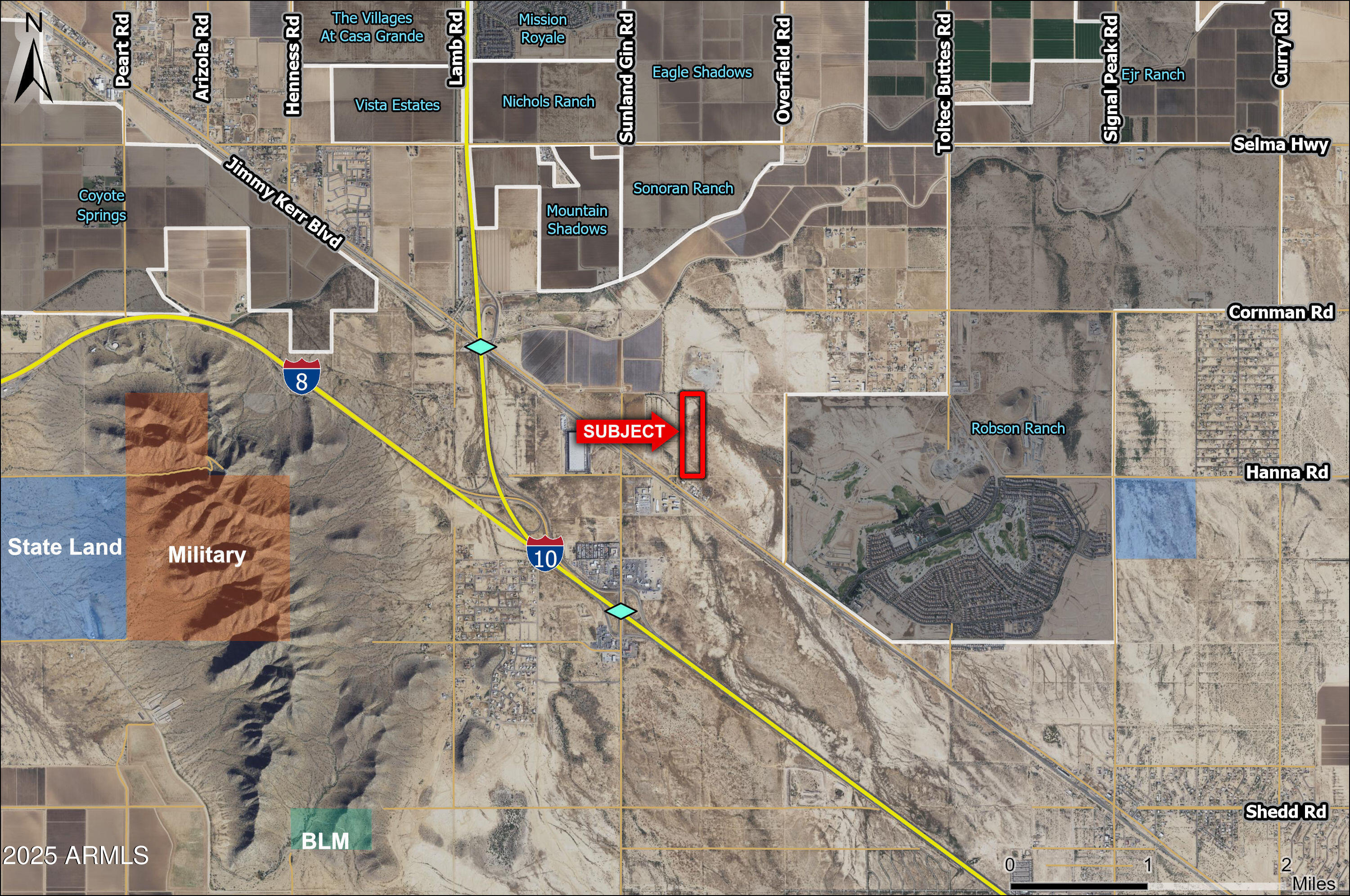 Property is located along the Hanna Road alignment just east of Highway 84 / Jimmie Kerr Blvd. Power is to the NWC and SEC. Excellent investment or 1031 exchange. Submit all offers.
