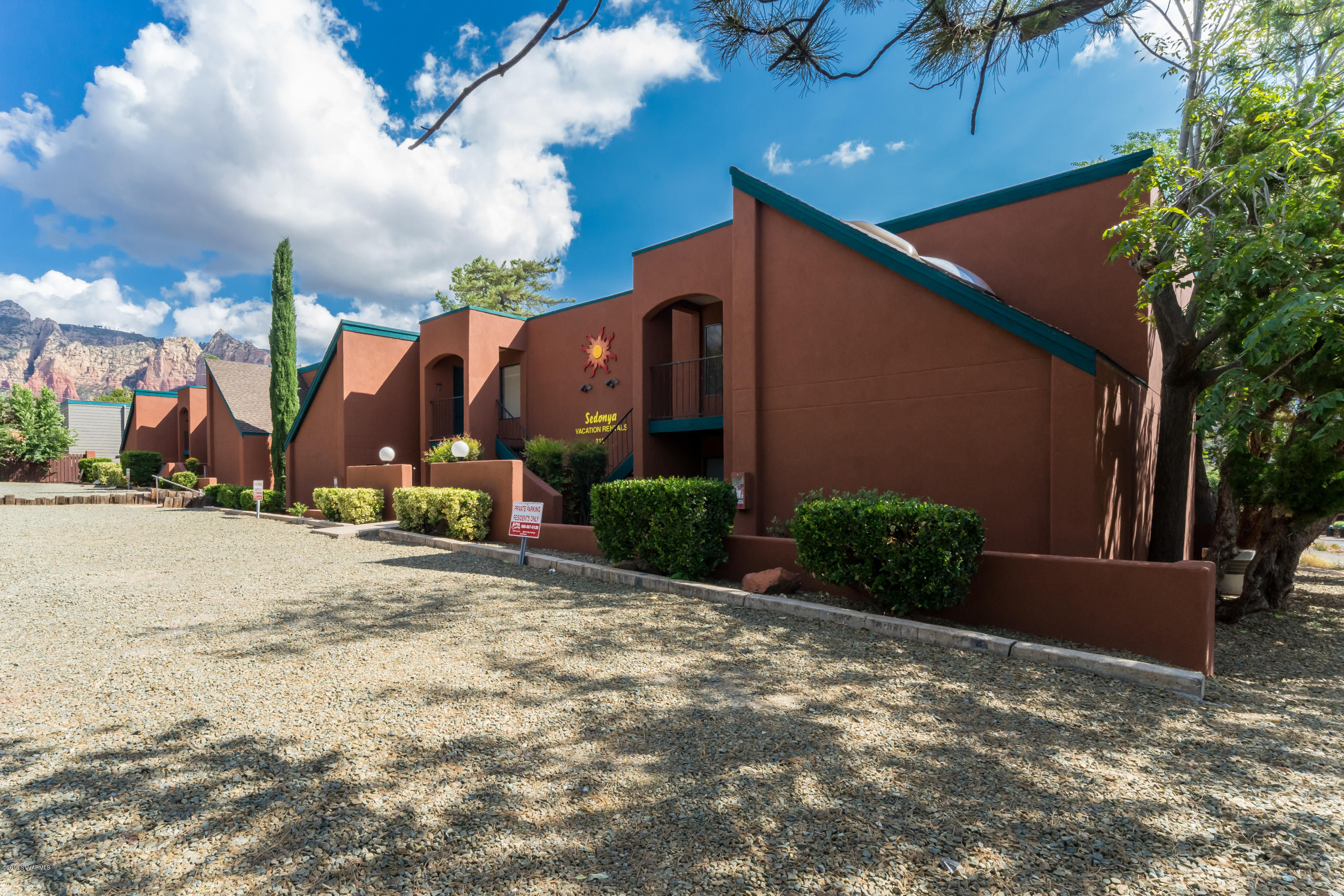 Excellent location in Uptown Sedona.  Close to restaurants, shops, etc.  These highly successful short term rentals include 8 units all fully updated and completely furnished.  4 units are 2 bedrooms 1 bath; 961 sq. ft. And 4 units are 1 bedroom, 1 bath with den; 961 sq ft  Red Rock views.  Only prequalified investors to receive financial information.