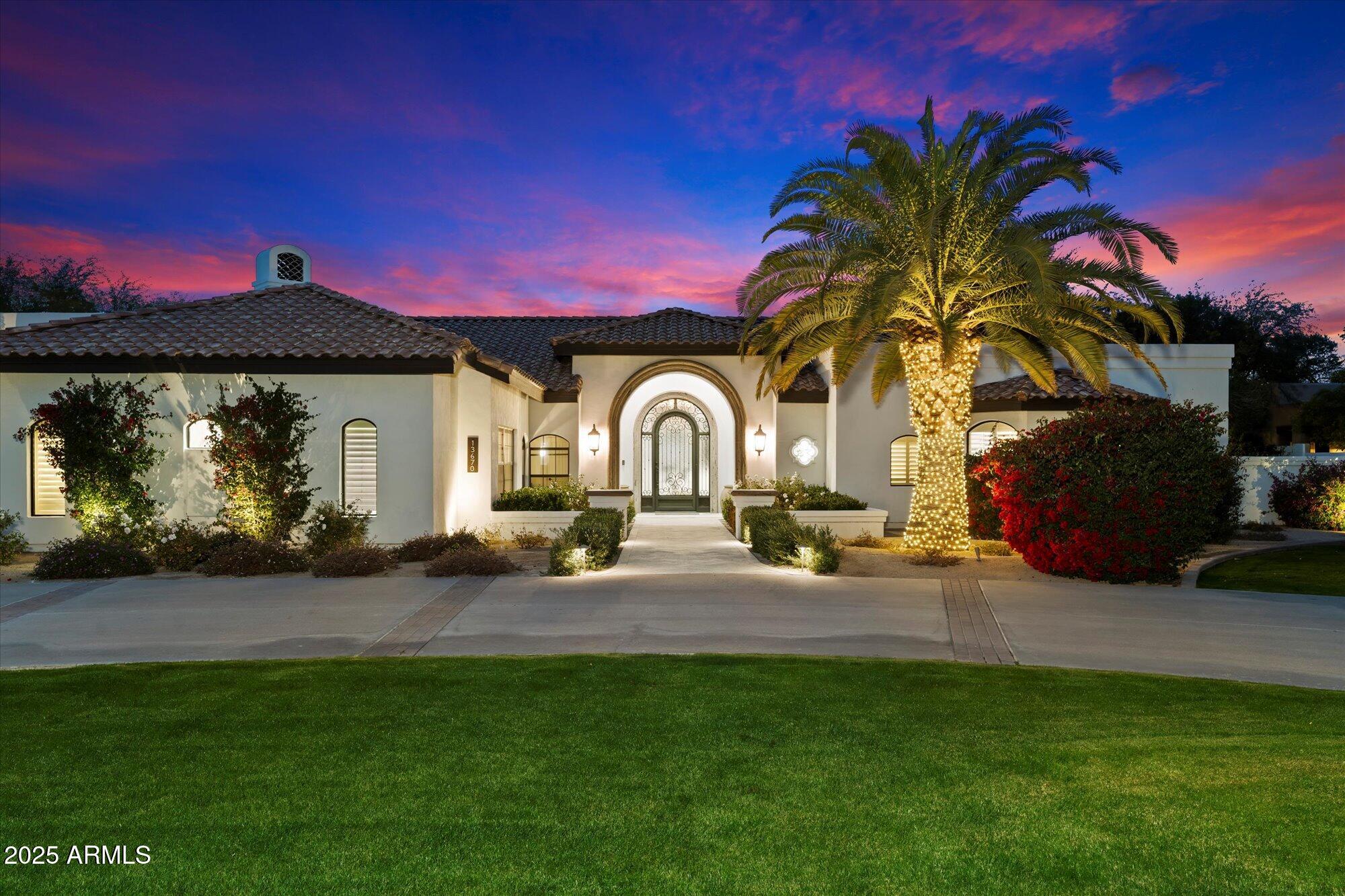 Beautiful single level Mediterranean style home on nearly an acre, in the heart of Scottsdale's highly sought after Cactus corridor. Conveniently located less than 10 minutes from the 101 Freeway, Scottsdale Airport, WestWorld, TPC Scottsdale, Salt River spring training fields, Scottsdale Quarter, Kierland, The McDowell Sonoran Preserve and dozens of great restaurants. Over the last four years, the home and property have received over $1 million in
upgrades and additions. Highlights include a remodeled front entry, front door, living room, a new 1,800+ square foot RV, or collector car toy garage with ample storage and a mezzanine for future workshop, gym or crafts room. The garage is tucked away from street view and is accessible through a new metal power gate and extensive paver driveway with a boat pad. The garage is insulated, with a finished interior and is prewired for air conditioning.

- A 440 square foot covered patio with a beautiful fireplace, vaulted ceilings, chandelier and is pre-wired and plumbed for an outdoor kitchen. This space could easily be converted to a guest house, or ADU.

- A new championship size pickleball court with a 34' x 64' post tension concrete slab.

- A complete remodel of the swimming pool adding a baja shelf and umbrella sleeves, new pebbletec finish, new pool equipment, new hot tub, new water feature wall, new outdoor shower, new shell stone pavers on the pool deck and outdoor patios.

- Completely new resort style lush landscaping in the front and back yard including mature pineapple palms, ficus trees, privacy hedge, grass and dozens of plants. All new underground PVC pipe watering system. Extensive underground drainage and permitted drainage culvert along the back edge of the property.

The bright and airy home is located in the beautiful McDowell Shadow Estates neighborhood and has no HOA. It features four en-suite bedrooms including an oversize primary suite, five and a half bathrooms, a large den/office, a stunning living room and dining room overlooking the pool and backyard, a warm family room adjacent to the kitchen and breakfast nook, a laundry room and an attached three car garage. 

Please note that the kitchen, bathrooms and laundry room have older style finishes. It is very livable as is, but the new owner may want to update these spaces. The home has been priced to reflect the work that has already been done, as well as the need for
these potential updates. Comparable sold remodeled homes in this area, with similar amenities, support a much higher price.

See DOCS tab for additional specifications and upgrades recently completed.