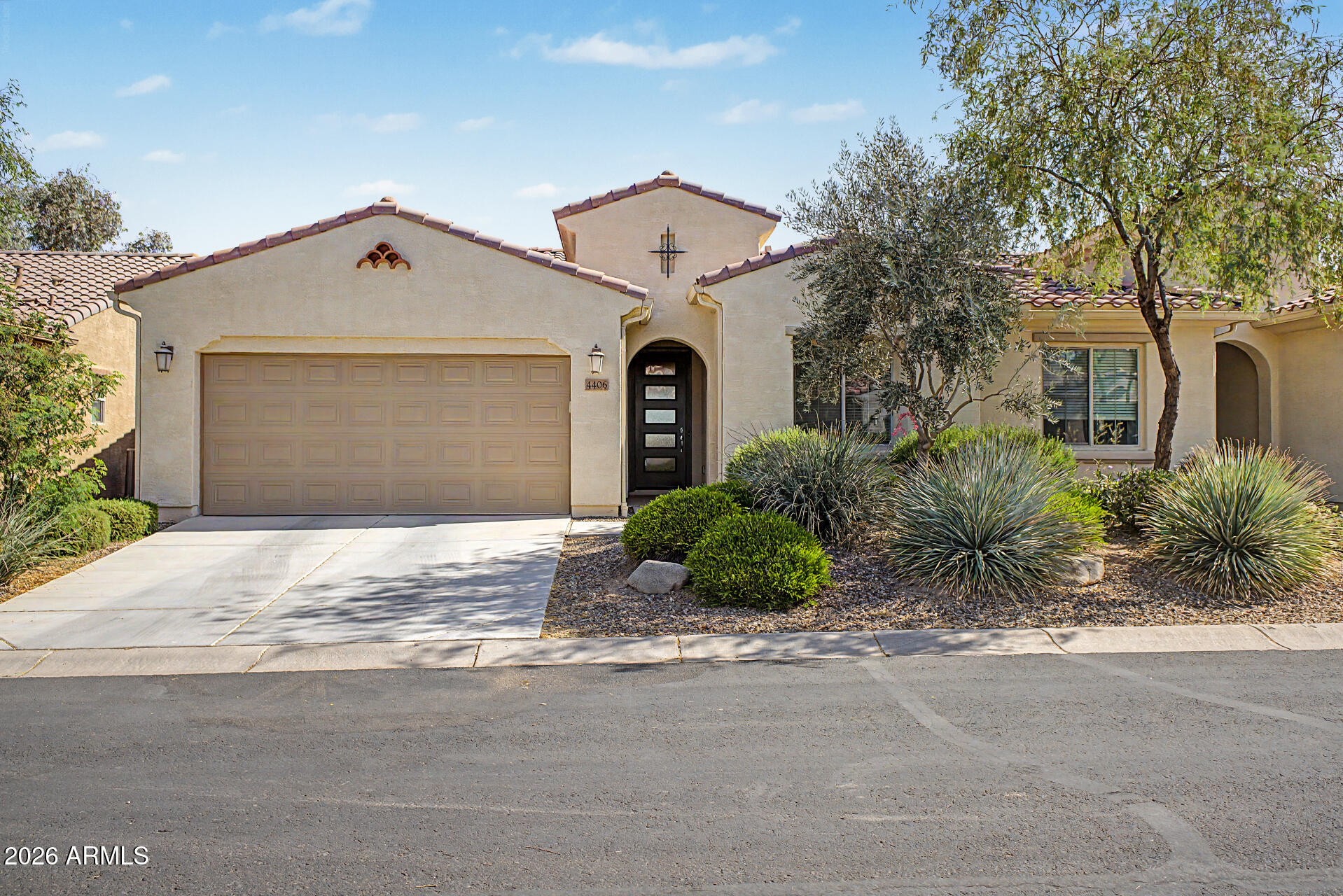 Highly desired FURNISHED Cholla Villa with open north-facing views and no neighbors behind! Bright and inviting with upgrades throughout. The kitchen features upgraded soft-close cabinetry, backsplash, and ample lighting. Enjoy ceiling fans, Designer window treatments, and upgraded tile and carpet in all the right places. The garage includes epoxy flooring and built-in wall cabinets. Relax in the beautiful courtyard overlooking Robson-maintained open space and stunning northwest sunsets. Located in the 55+ community of Robson Ranch Arizona featuring championship golf, 16 pickleball courts, tennis, pools, fitness centers, clubhouses, activity clubs, and an onsite restaurant. Come see your new home today!