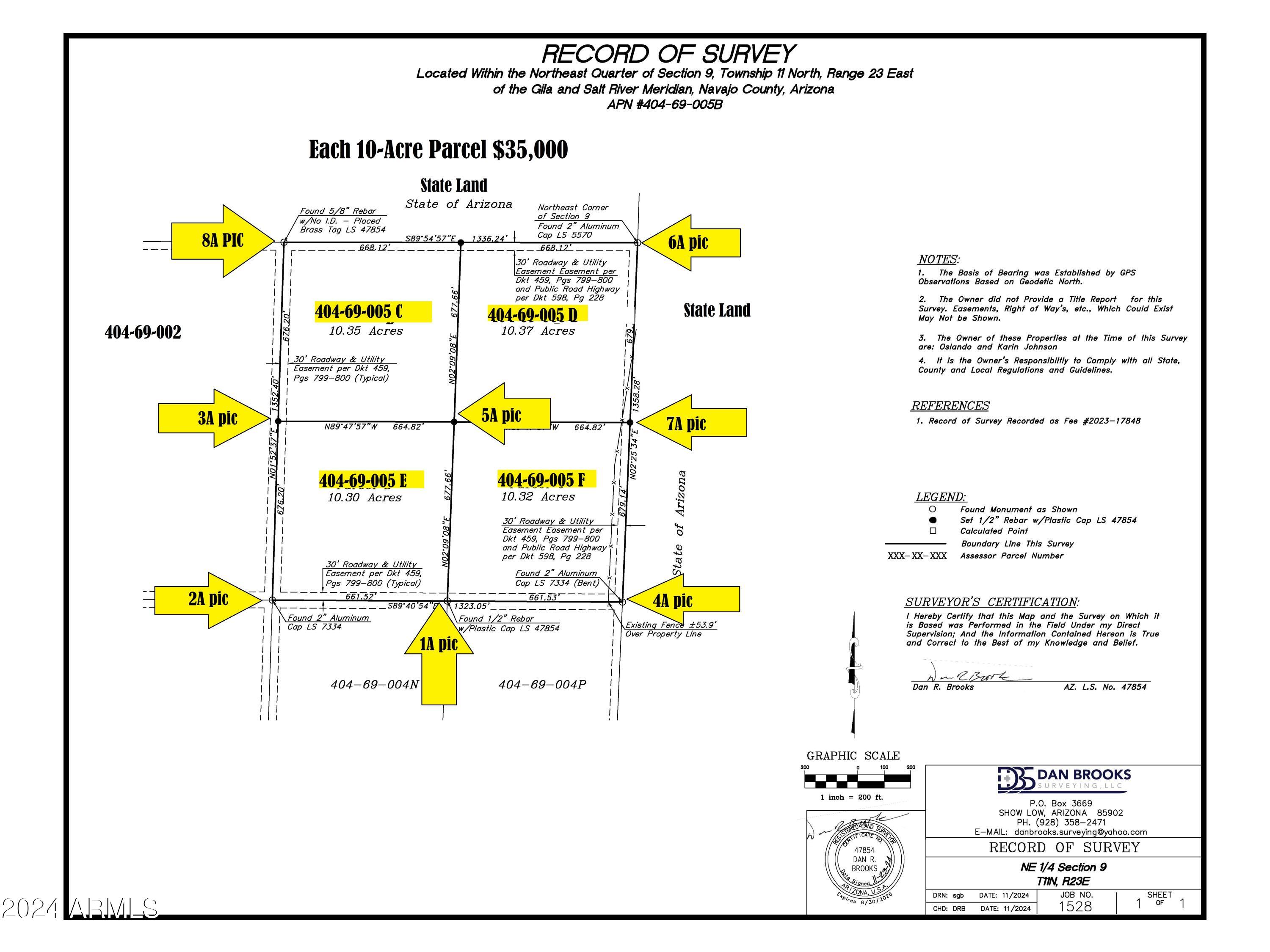Multiple 10 Acre Parcels available.
404-69-005  C, D, E, F - Land