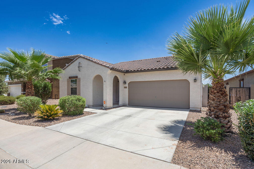 Welcome home to this gorgeous turn key split floor plan home. Featuring 2 bedrooms in the front of the home, one of which has direct access to the secondary bathroom with the primary bedroom in the back of the home. The kitchen features beautiful granite countertops, brand new subway tile backsplash& sleek & modern stainless steel appliances. The resort style backyard features a beautiful sparkling pool (built in 2020), cool-decking that was recently redone (2026) in a heat reducing neutral tone, surrounded by low-maintenance landscaping that is perfectly suited for the Arizona climate. This home backs to a greenbelt with no neighbors behind, making this backyard your own private oasis. This home features too many upgrades to list! Come see it for yourself!