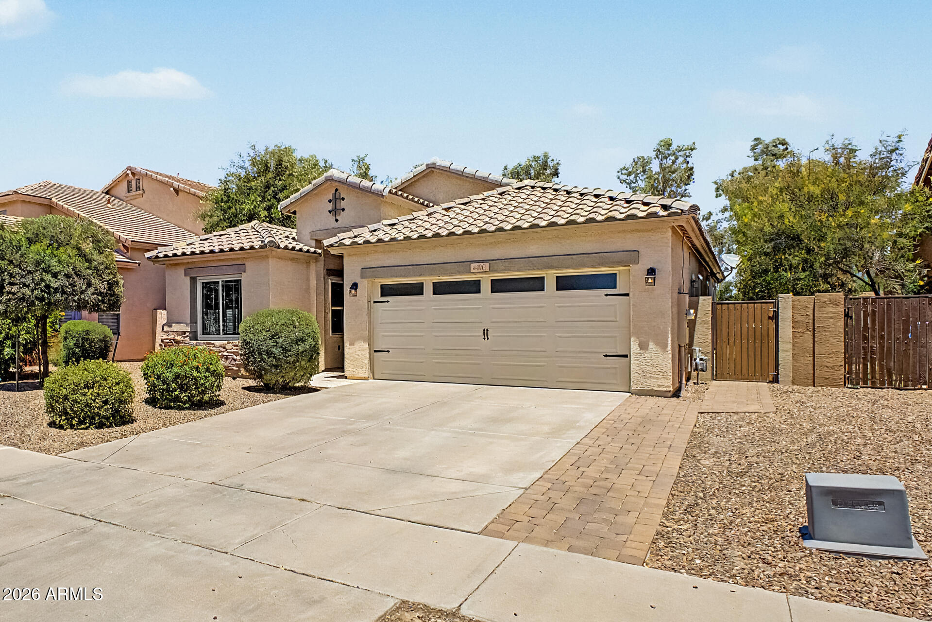 BEAUTY and LOCATION! North/South, 3 bed/2bath, UPDATED by Licensed Contractors. Bright and airy floor plan featuring tile flooring throughout with no carpet.  All WINDOWS and Sliding Glass Door REPLACED. 2023 WATER HEATER. Gorgeous kitchen with stunning quartz countertops. Both bathrooms have been beautifully remodeled with updated finishes. Owner's suite features custom-built closet organizers for exceptional storage and organization. Backyard retreat featuring a propane fire pit, built-in seating, and gazebo, creating the ideal space for gatherings and outdoor enjoyment. Active lifestyle community with beautiful walking, jogging, and biking paths. INCLUDES Refrigerator RECENT UPDATES
Quartz countertops in the kitchen
Quartz countertops in all bathrooms
Beautifully updated tiled showers
Energy-efficient dual-pane windows

EXTERIOR & LOCATION
North/South Facing
Lot Located Walking Distance to Park 
Backyard w/Pavers
Sunscreens for Windows
 
INTERIOR THROUGHOUT HOME 
Recessed Lighting 
Traditional Wooden Blinds
Ceiling Fans in Living Room & Bedrooms
Stylish 18-inch tile flooring 
Bedrooms 2 ft by 6" tiles

LAUNDRY: Large Laundry Room w/ Upper Cabinets

Water Softener, Filtered and Reverse Osmosis(Owned)
GAS Water Heater and House Heating
INCLUDES Refrigerator

CONVENIENTLY LOCATED
-Fry's Grocery 1.8 miles
-Safeway Grocery 1.1 miles (approximately 6 mins)
-Costco Wholesale 3.3 miles
-Home Depot - Less than 1 mile
-SanTan Village Marketplace 3.7 miles
-AZ Ice Hockey Rink 4.4 miles (approximately 15 mins)
-Elementary School - Less than 1/2 mile
-Junior High - Less than 1.6 miles
-Williams Field High School - 3.0 miles
-Mesa Gateway Airport 2.4 miles (approximately 10 mins)
-Phoenix Sky Harbor Airport 21 miles (approximately 31 mins)
-Loop 202 (San Tan Freeway) - 3.3 miles (approximately 11 mins)