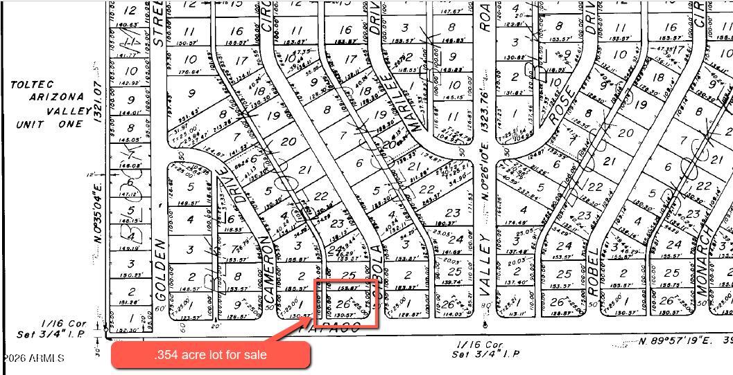 Toltec/Arizona Valley unit 15 - Land