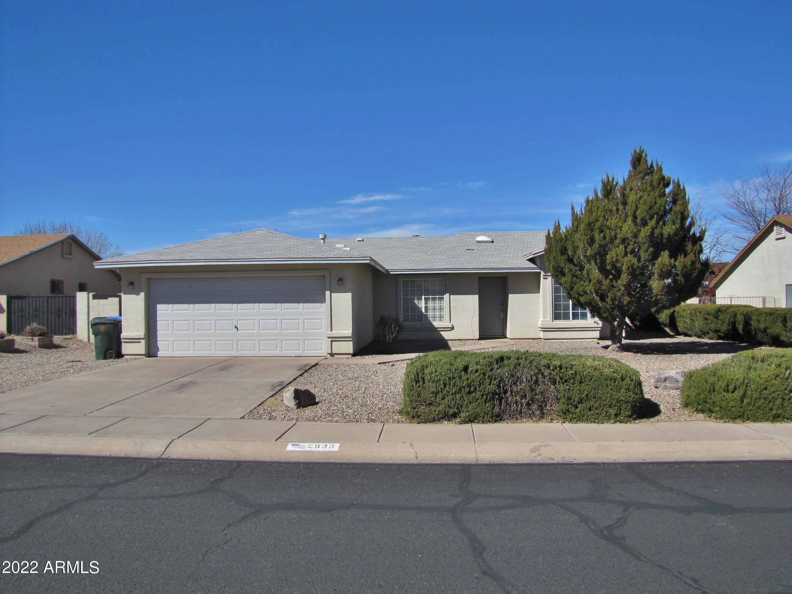 This spacious, 3 bedroom, 2 bath, 2-car garage home is centrally located in Sierra Vista, AZ minutes from Ft. Huachuca, schools & shopping. Enjoy the gas-log fireplace, open floor plan, central A/C and large backyard. Call today.
