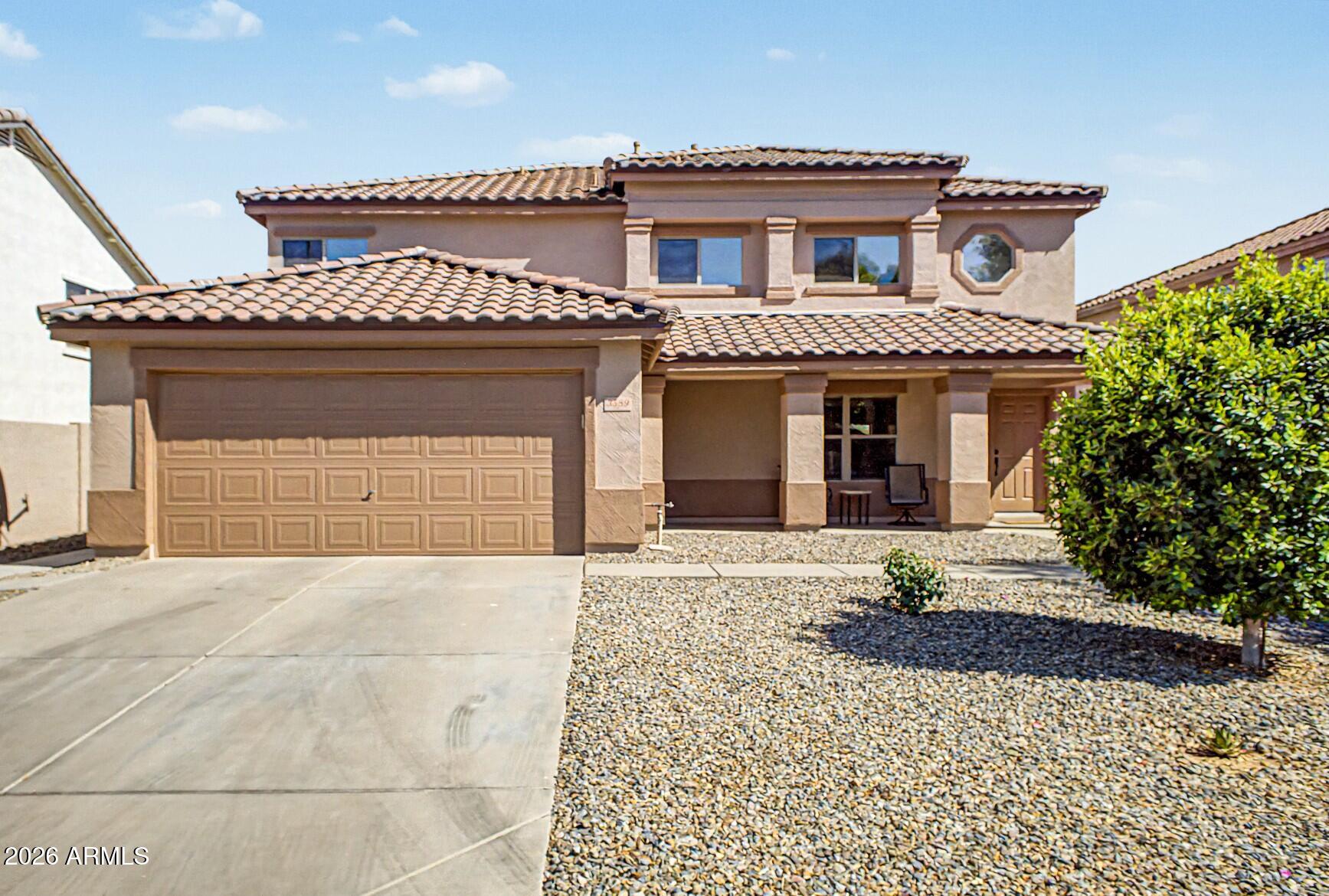 This is it! Highly Upgraded Spacious 2 Story Home. Your New Home Features 5 Bedrooms plus a Huge Loft * 3 Bathrooms. All Rooms are Massive. The Home has been Updated and Shows Amazing! Remodeled Kitchen in 2024, Has Quartz Counters * Large Island * Pantry * SS Appliance & Open to Great Room. Newer Luxury Vinyl Plank & Carpet 2024 * Extended Height Baseboards. Massive Primary Bedroom Downstairs with Remodeled Bathroom with New Counters * New Sinks * Tiled Shower. Walk Outside to Your Covered Patio, Plus a Massive Low Maintenance Stone and Turf Patio. Mature Landscaping * Orange, Tangelo & Grapefruit Trees * Views of the San Tan Mountains. New Roof 2026 * Full Exterior Paint 2026 * Newer Water Heater 2024. Extremely Well-Maintained Home! This One is a Must See!! This home is situated in a Fantastic Community with Lots of Amenities. You'll have Access to Green Belts, Pickleball Courts, Frisbee Golf, Basketball Court, Volleyball Court, Soccer and a Top-rated Elementary School. Plus, You're Just a Short Distance Away from San Tan Village, Offering a Variety of Dining, Entertainment and Shopping. Don't Miss Out on This Stunning Home!