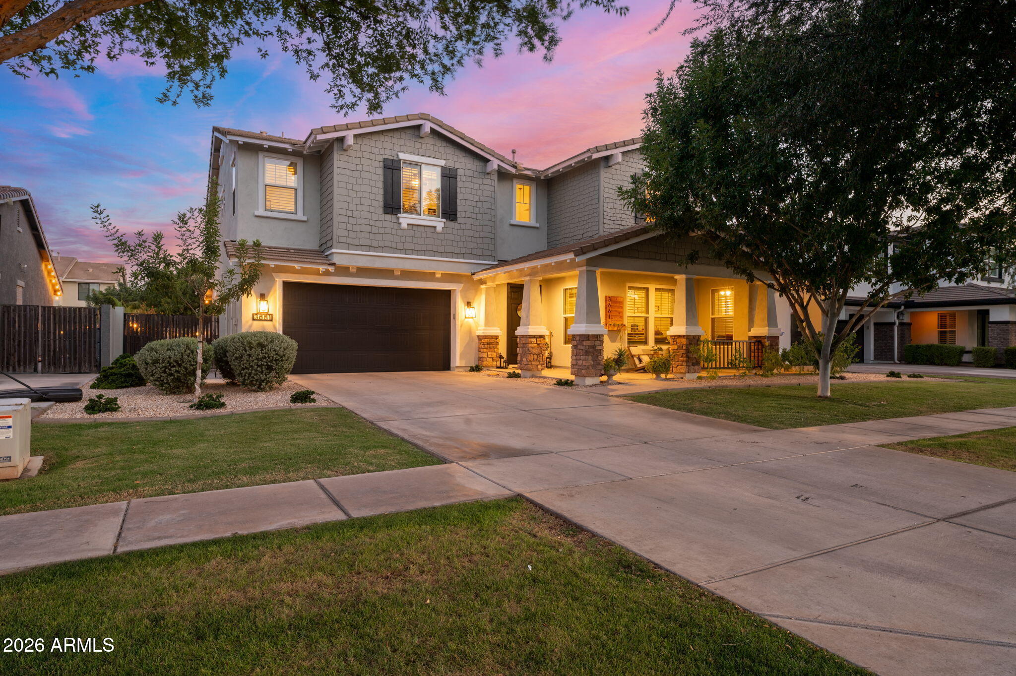 Welcome to Morrison Ranch living at its finest. Nestled in one of Gilbert's most sought after communities, this beautifully upgraded home blends luxury, comfort, and timeless style.
The resort style backyard was completely transformed in 2020 and features a heated pool and spa, travertine patio and pool decking, and a built in BBQ, creating the perfect space for entertaining and year round enjoyment.
Inside, the remodeled kitchen showcases quartz countertops, a marble backsplash, double islands including a stunning wood topped island, a butler's pantry, and an additional walk in pantry. Luxury vinyl plank flooring runs throughout the home with no carpet anywhere. The primary bathroom has been beautifully updated with a new custom shower, upgraded fixtures, and a designer accent wall. Located near Morrison Ranch's signature parks, walking paths, top rated schools, shopping, dining, and freeway access, this exceptional home offers the perfect combination of luxury and location.