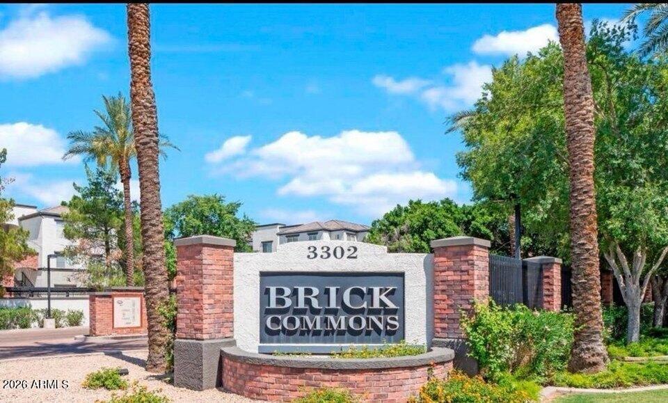 Discover Midtown Phoenix living at its finest in this well taken care of one-bedroom/one bath condo that includes a rare attached 1-car garage.  The extended length garage allows further storage space for bikes, dry goods, etc.  The ground level condo includes inside laundry room, secure patio and storage and very easy to maintain.  The gated Brick Commons community is minutes from vibrant Phoenix restaurants, entertainment, and nightlife.  The prime condo location puts you steps from the community Pool, Clubhouse, Fitness Center--ideal for relaxing or connecting with neighbors.  Perfect for first time Investment/Rental income, first time home or add to your existing investment portfolio.