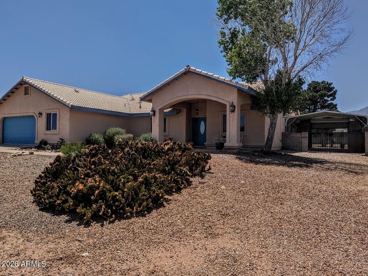 Custom-built 3BD/2BA home offering 1,852 sq ft of thoughtfully designed living space.  Features include a spacious open-concept floorplan, high ceilings, oversized kitchen island, granite countertops, and a huge primary suite with rear patio access where you can enjoy stunning mountain views and signature Arizona sunsets.  Conveniently located just 30 minutes from Ft. Huachuca with easy access to local shopping, dining, and everyday amenties.  Ideal for military families, retirees, first-time home buyers or anyone seeking peaceful rural living with modern comforts and nearby conveniences. Also, this property is only 30 miles from historic Tombstone and 20 miles from beautiful Bisbee.