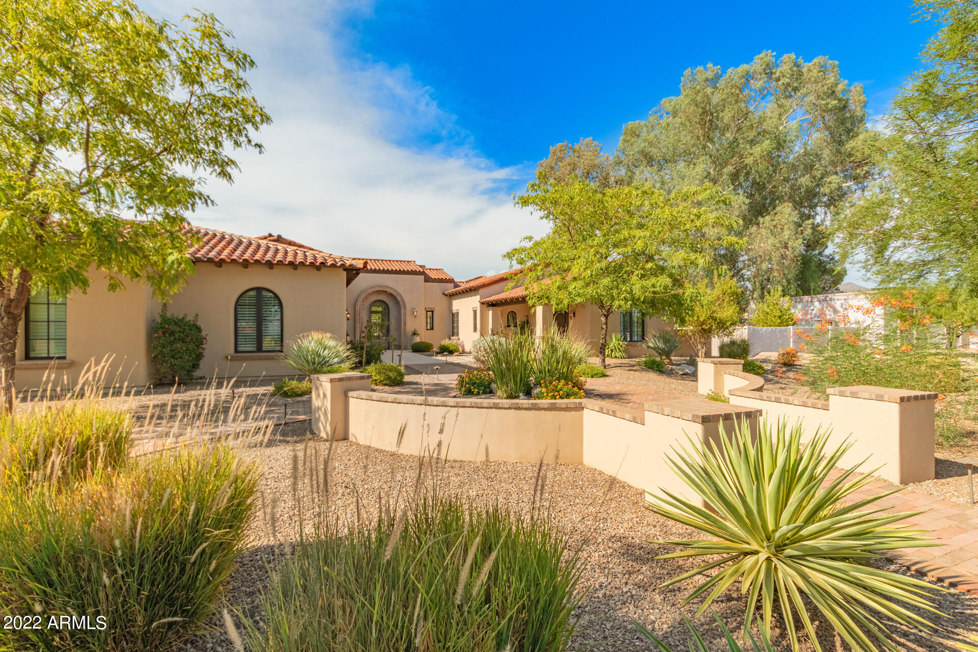 Beautiful Scottsdale custom Estate! This remarkable home offers the best in luxury living. Incredible mountain views, private courtyards in both front and back and an incredible private pool enhance the year round appeal to this home. Inside you will find luxury appointments throughout the home offering style as well as a flexible floor plan to accommodate your modern lifestyle.  Garage space, RV garages and a full guest suite make this a home to not miss!