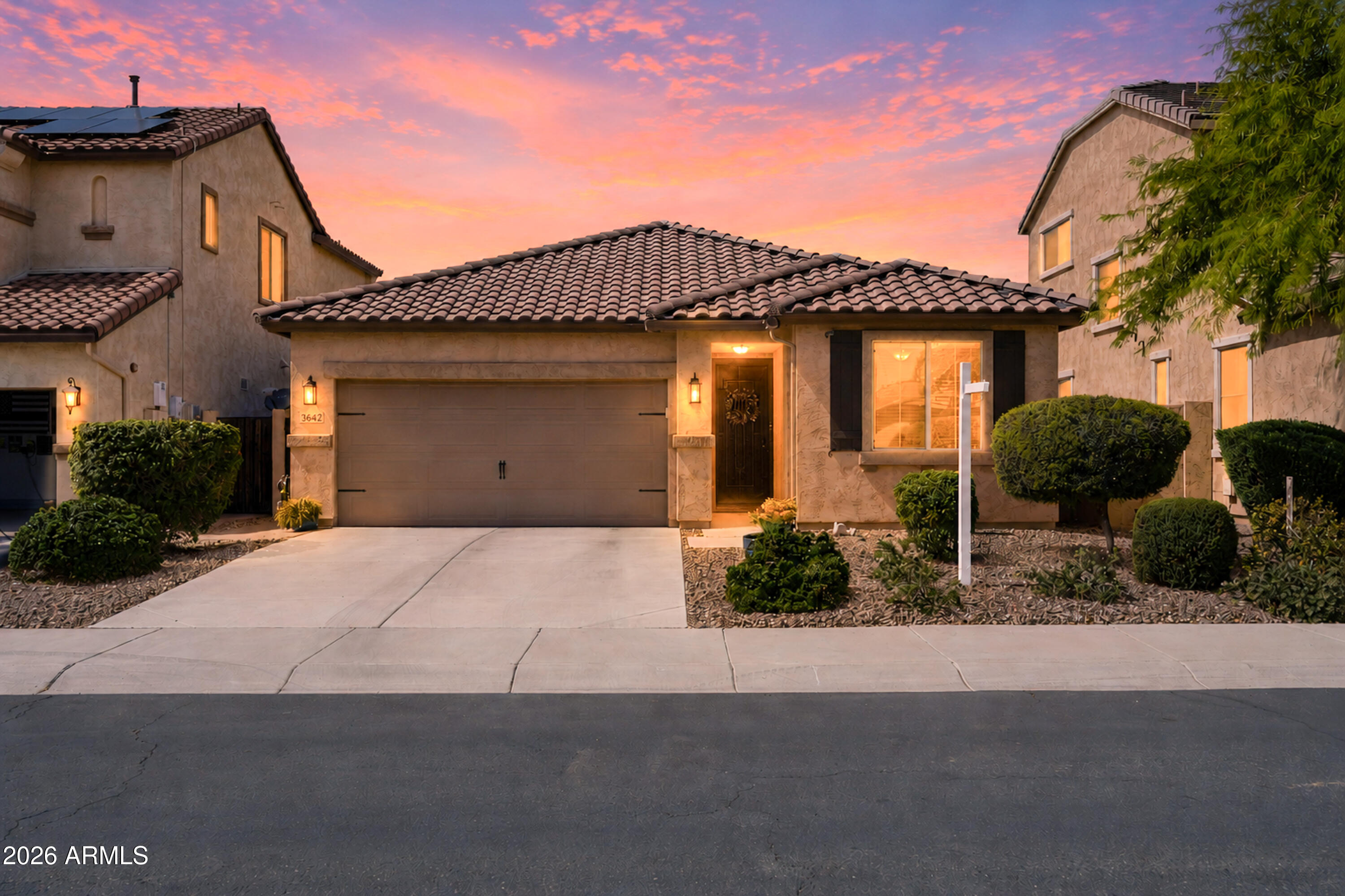 Immaculately maintained, move-in-ready, single-story home located in the highly desirable Bridges at Gilbert community. Featuring 3 bedrooms, 2 bathrooms, 1,677 sf and a 2-car garage, this home offers a thoughtful layout, stylish finishes and inviting indoor-outdoor living in one of Gilbert's most sought-after neighborhoods.
Inside, you'll find real wood and tile flooring throughout with no carpet, creating a warm, clean, and timeless feel. The open-concept kitchen-living room design is bright and welcoming, ideal for both everyday living and entertaining.
The spotless kitchen features stainless steel appliances, an electric cooktop, a large center island with seating, granite countertops, abundant cabinetry, and a spacious eat-in dining area. It opens seamlessly... to the main living space with plenty of natural light.
The spacious primary suite offers a relaxing retreat with super shower, dual vanities. The two additional bedrooms provide flexibility for guests, a home office or hobbies. Pride of ownership shines throughout, with every space thoughtfully cared for and truly move-in ready.
Step outside to your private backyard retreat featuring an extended paver patio, pergola, and comfortable outdoor living space to enjoy morning coffee, evening dinners and Arizona's beautiful weather year-round. 
Located in the award-winning Bridges community, residents enjoy scenic lakes, walking paths, parks, playgrounds, splash pads, basketball courts, and welcoming neighborhood gathering spaces. Just moments away is Gilbert Regional Park, offering pickleball courts, lakes, playgrounds, and year-round recreation. With nearby shopping, dining, top-rated schools, and convenient freeway access, this home delivers the perfect combination of comfort, convenience, and the Gilbert lifestyle.