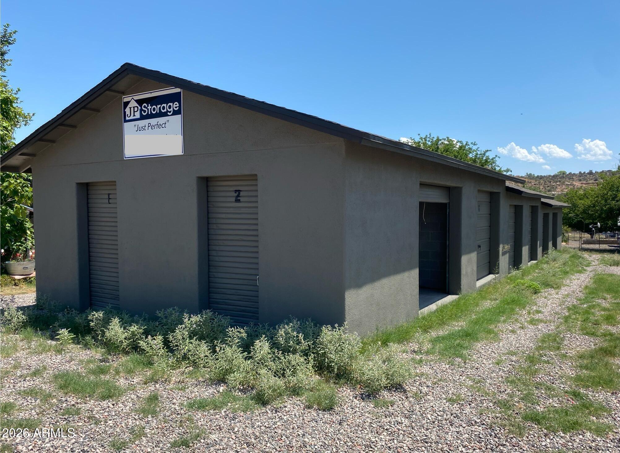 Amazing opportunity to own a 16 unit block construction storage unit. Easy to take care of with a newer roof and fresh paint. Low overhead, no utilities are installed. There are twelve 12x10 units and four 6X10's. C2-3 zoning allows for commercial uses, use the storage, and rent a few units for income.
6x10's rent for $60/month 12X10's for $100/month.