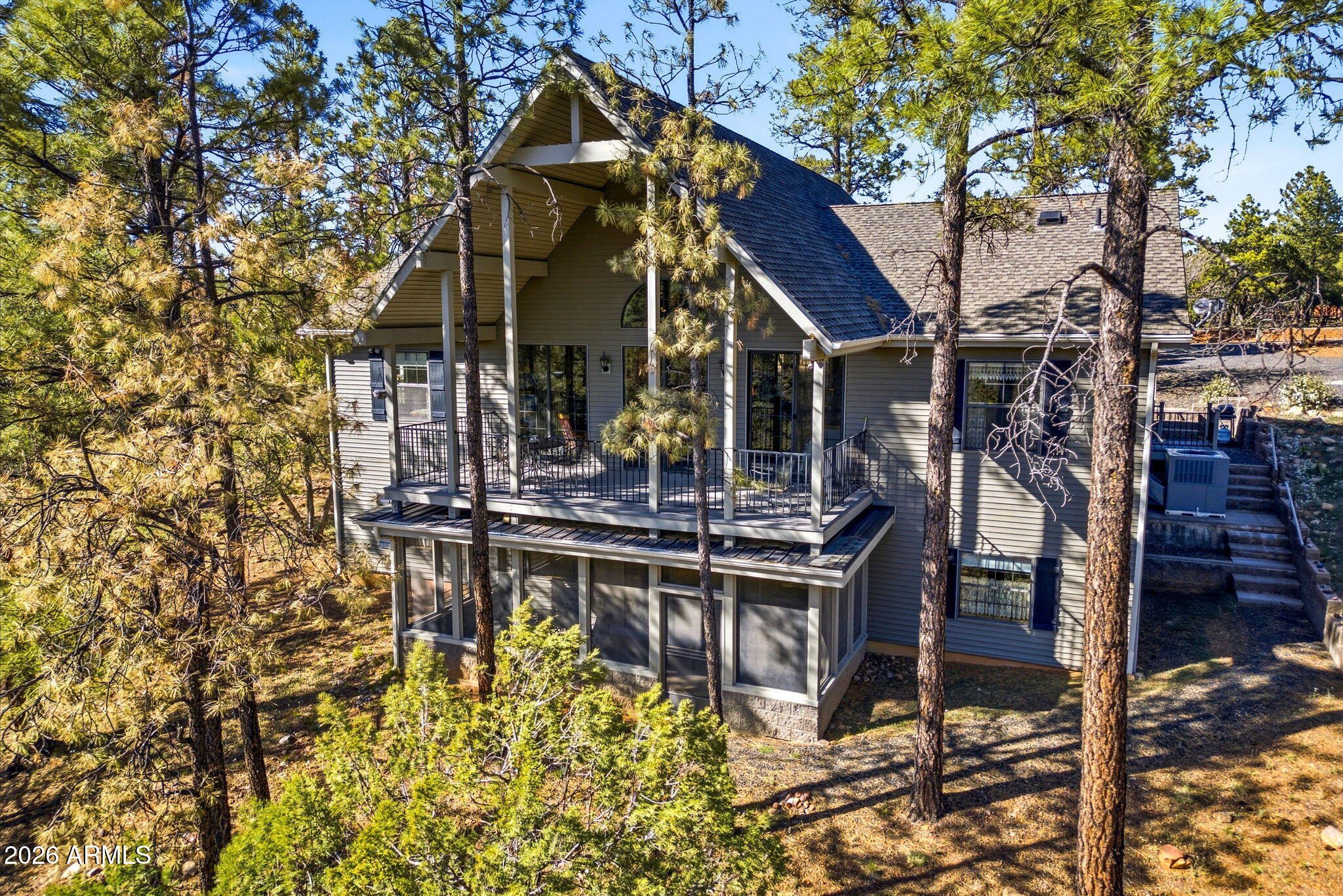 Tucked away in the highly sought-after Mogollon Airpark (AZ82), this remarkable home offers a warm and inviting escape surrounded by the natural beauty of Arizona's White Mountains. Lovingly built and meticulously maintained by its original owner since 2002, this property blends comfort, space, and serenity--making it ideal as either a peaceful getaway or a full-time residence. From the moment you step inside, you're welcomed by breathtaking views framed by the great room, setting the tone for the home's relaxed and open atmosphere. The spacious layout seamlessly connects the living, dining, and kitchen areas, where an island and cozy fireplace create the perfect setting for both entertaining and everyday living. Large windows invite the outdoors in, filling the space with natural light and showcasing the surrounding forest. Step out onto the family room patio to take in the sweeping views, enjoy the local wildlife, and unwind as the sun sets over the trees. The main level features two bedrooms, each with its own ensuite bathroom, including one with a luxurious soaking tub. Thoughtful additions such as a laundry/pantry room and a mudroom with sink and storage enhance the home's functionality. The walkout basement mirrors the home's welcoming feel, offering two additional bedrooms, a spacious craft room, workshop, and a second family room complete with a fireplace. A screened-in lower patio provides yet another peaceful space to relax and enjoy the outdoors year-round. Owners would prefer to sell fully furnished.

Lazy Eight is situated on over an acre (49,157 sq ft / 1.128 acres), this property also includes the opportunity to purchase the adjacent lot at 2824 Constellation Lane (APN 206-29-224, 0.793 acres), along with a nearby hangar lot (APN 206-29-529, 0.102 acres) offering direct taxiway access--perfect for aviation enthusiasts. Seller preference is to sell all parcels together; additional details available upon request. See MLS #

Located in Heber/Overgaard at a refreshing 6,658 feet in elevation--just 90 nautical miles northeast of Phoenix--this area offers mild summers, crisp winters, and endless outdoor recreation. With ATV-friendly terrain, scenic forest roads, and lakes for fishing all within 30 minutes, adventure is always close to home.

This is more than a home--it's a lifestyle. Come experience the tranquility, beauty, and freedom of Mogollon Airpark living.
