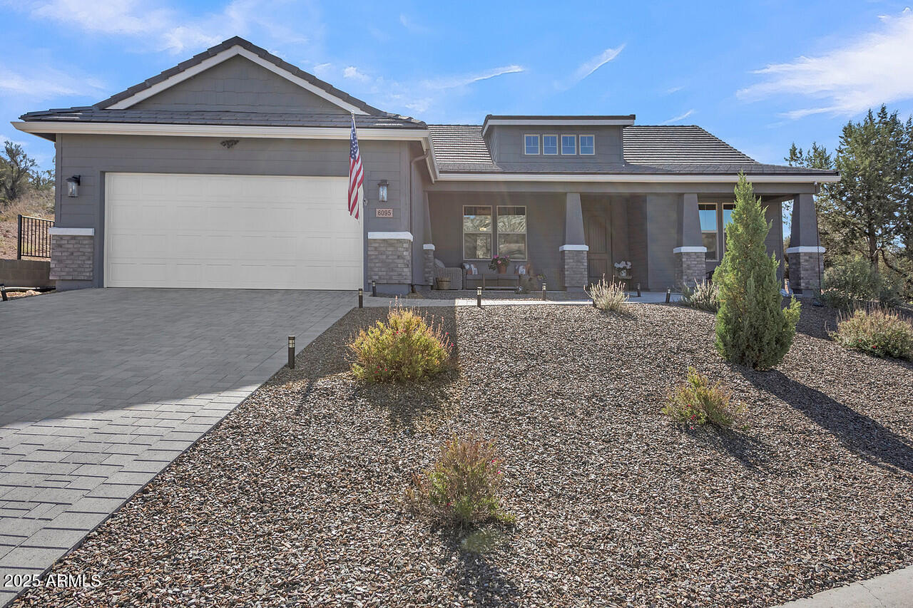Nestled within the gated community of Beaver Creek Preserves, this beautiful home offers the perfect balance of modern design and rustic Arizona charm. Just 30 minutes from Sedona, this peaceful neighborhood provides walking trails, a community pool, tennis courts, a clubhouse, and a fitness center. Inside, the open-concept layout highlights quality finishes and thoughtful details throughout. The home features three bedrooms, two bathrooms, and a spacious great room that flows seamlessly into an inviting eat-in kitchen, ideal for both everyday living and entertaining.The primary suite offers a quiet retreat with a dual-sink vanity, large walk-in shower, and generous walk-in closet. Outside, a spacious patio provides the perfect setting for relaxing and enjoying the beauty of Northern AZ.