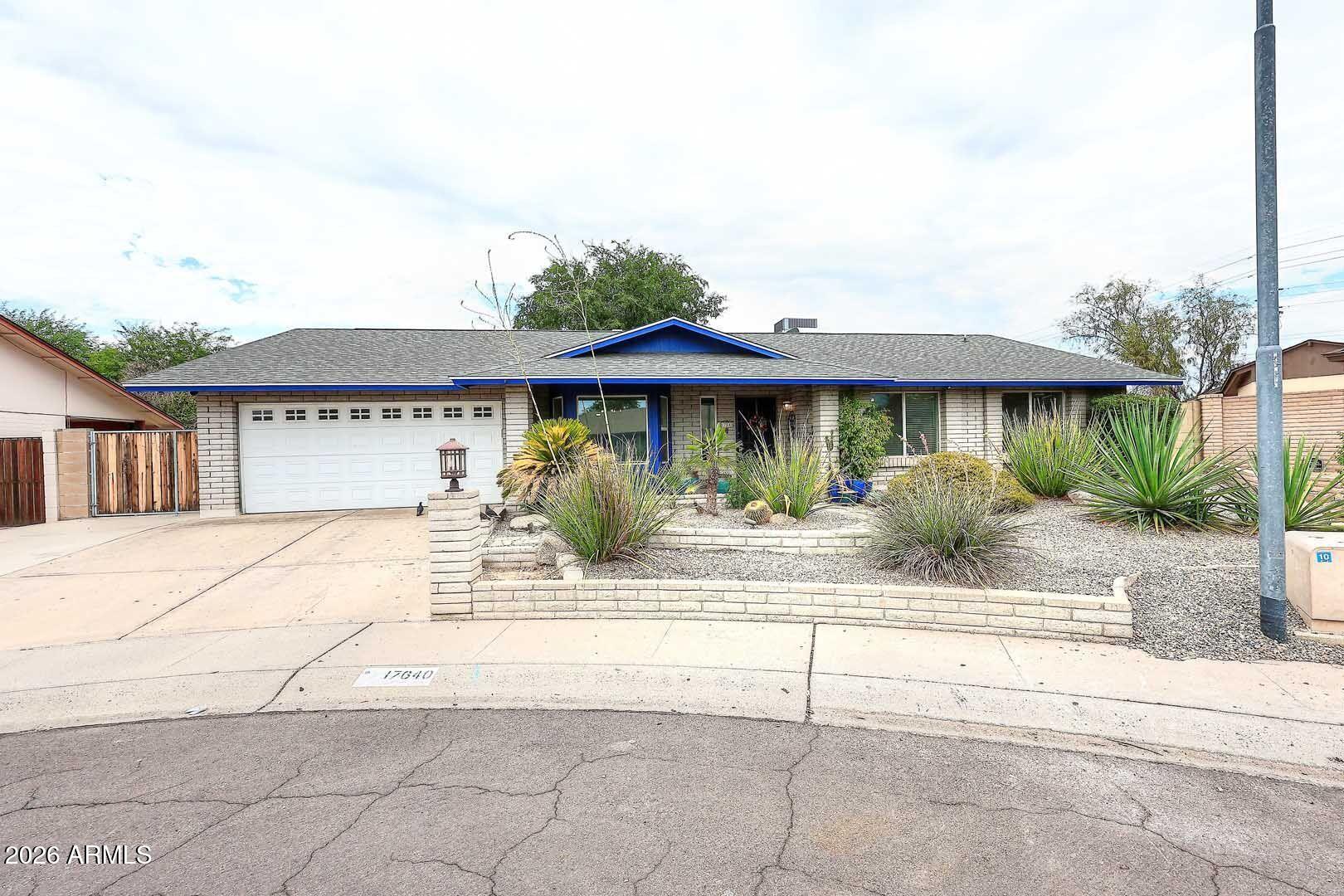 Perfectly situated on a 10,005 square foot  cul-de-sac lot, is a one level Ranch style home in Moon Valley. Featuring 1,808 livable square feet, the exceptional architectural design is open yet efficent. The desert landscaped front yard leads into a great room designed for entertainment and functionality. Inside the great room is new laminant flooring, 4' base boards, dual pained windows and a REAL WOOD FIREPLACE! The gallery kitchen was updated in 2022 with new appliances and granite counter tops. The breakfast nook area features a striking bay window which brings in plenty of natural ight into the home. All three bedrooms are spacious with nice sized closets. The Primary suite is light and open with a walk-in shower and oversized closet. Focal to the low maintenance backyard is a pool features a waterfall and a BA-HA step for easy access. The home is close to dining, shopping, highways, good schools and so much more. for leas than $500K this home is a steal!

Updates:AC was replaced in 2024. Hot Water Heater was replaced in 2023. The kitchen appliances were replaced in 2022 Flooring in 2026