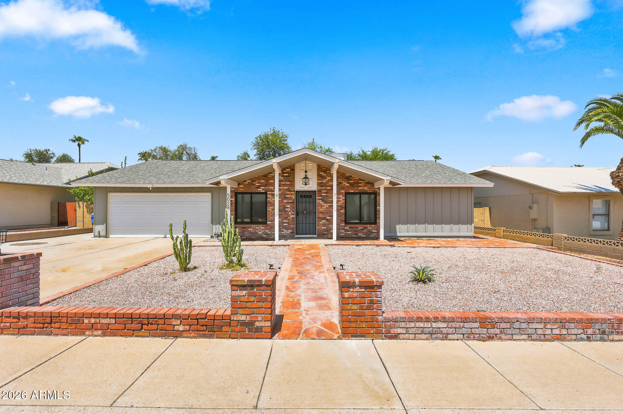 Welcome home to the highly sought-after Ahwatukee community! This move-in ready 4-bedroom, 2-bath residence offers a wonderful blend of modern updates, timeless finishes, and pride of ownership. The beautifully remodeled kitchen features stainless steel appliances, quartz countertops, shaker cabinetry, and opens to comfortable living spaces highlighted by engineered hardwood flooring, with plush carpet in the bedrooms.

Major system updates provide added peace of mind, including an Andersen window package (2021), HVAC system (2021), roof (2022), water heater (2024), and the recent addition of a new dishwasher, washer, and dryer. The extended 2-car garage offers convenient backyard access and additional storage flexibility.

More... Step outside to a covered patio overlooking a spacious backyard with  endless potential. Whether you envision a sparkling pool, outdoor kitchen, garden, or entertaining space, this blank canvas is ready to become your dream backyard.

Nestled in one of Phoenix's most desirable communities, you'll enjoy the beauty of Ahwatukee's well-maintained neighborhoods, scenic mountain views, nearby hiking and biking trails, highly regarded schools, convenient shopping and dining, and easy access to major freeways. This is an exceptional opportunity to own an updated home in a location that truly offers the best of Arizona living.