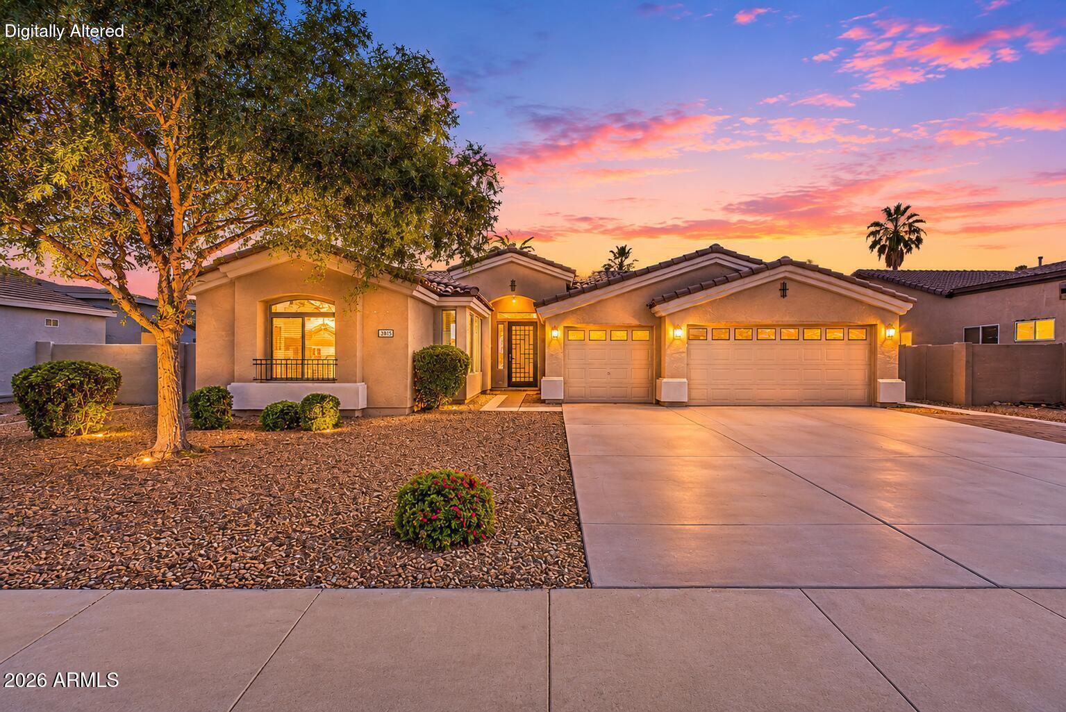 You are Going to Love this Beauty! Extremely Well Maintained * Original Owners. Highly Updated Single Story in Award Winning San Tan Ranch. Home Includes 3 Bedrooms plus Den/Office, Pool and 3 Car Garage. Remodeled Kitchen has Granite Counters * Induction Range * Tile Backsplash * SS Appliances * Pantry * Island * Plenty of Cabinets & Counter Space. Spacious Greatroom Floorplan with Updated Neutral Tile Flooring * Fresh Paint * 10 ft Ceilings. New Roof 2026 * Fresh Exterior Paint 2026 * Newer AC * Newer Water Heater. Spacious 8700+ Sq Ft Lot * Full Length Covered Patio * Pebble-tec Pool * Water Feature * Patio Pavers * Perfect Back Yard for Entertaining * Orange/Lemon/Lime Trees. North/South Facing * Security Screen Door * Huge Garage with Epoxy Floors. You will love THIS Home! Situated in this Fantastic Community with Lots of Amenities. You'll have Access to Green Belts, Pickleball Courts, Frisbee Golf, Basketball Court, Sand Volleyball Lot, and Top-Rated Elementary School. Plus, You're Nearby to San Tan Village, Offering a Variety of Dining, Entertainment and Shopping. Don't Miss Out on This Stunning Home!