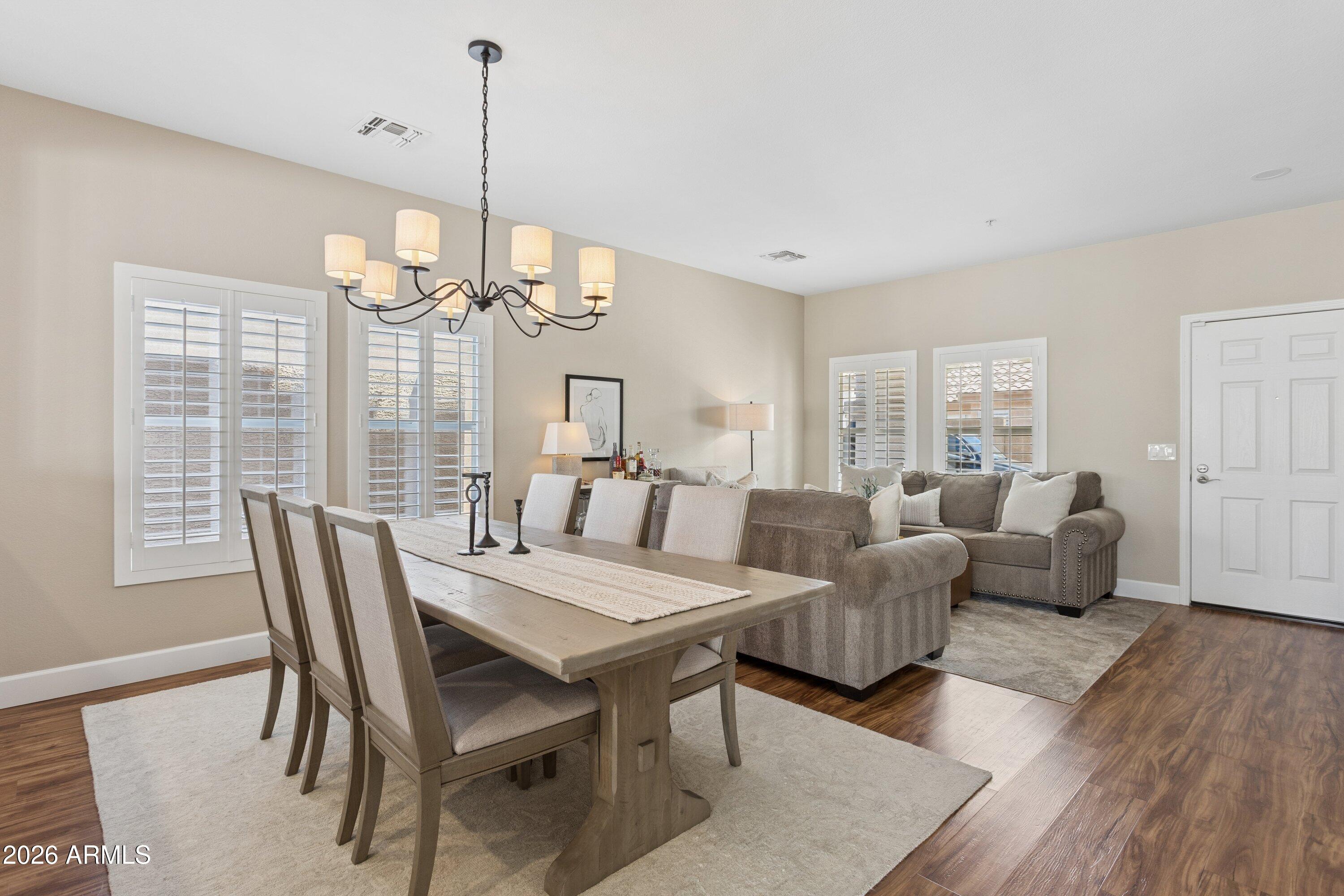 Conveniently located in Central Scottsdale, this move-in ready 2-story home combines stylish updates, flexible living space, and a low-maintenance lifestyle in a location that's hard to beat.

Filled with natural light and updated with neutral finishes throughout, the home offers 2172 square feet designed for comfortable everyday living. The spacious primary suite creates a relaxing retreat, while the versatile loft provides the flexibility you're looking for--ideal for a home office, playroom, workout space, or second living area.

Thoughtful recent updates include white shutters throughout, premium carpet in the bedrooms, fresh interior paint, wide baseboards, premium Frigidaire Gallery kitchen appliances, Maytag washer and dryer, water heater replaced this year, smart light switches and thermostat, plus Pottery Barn lighting, ceiling fans, and canned lighting that give the home a warm, contemporary feel.

Outside, the low-maintenance lot offers added privacy with only one adjacent neighbor and access to the nearby community green space--perfect for enjoying Arizona's beautiful weather without the upkeep.

Located near A-rated schools, popular restaurants, shopping, and easy freeway access, this home offers the perfect balance of comfort, convenience, and location. Plus, the transferable home warranty adds extra peace of mind.

This is the kind of home that feels easy to settle into the moment you arrive.