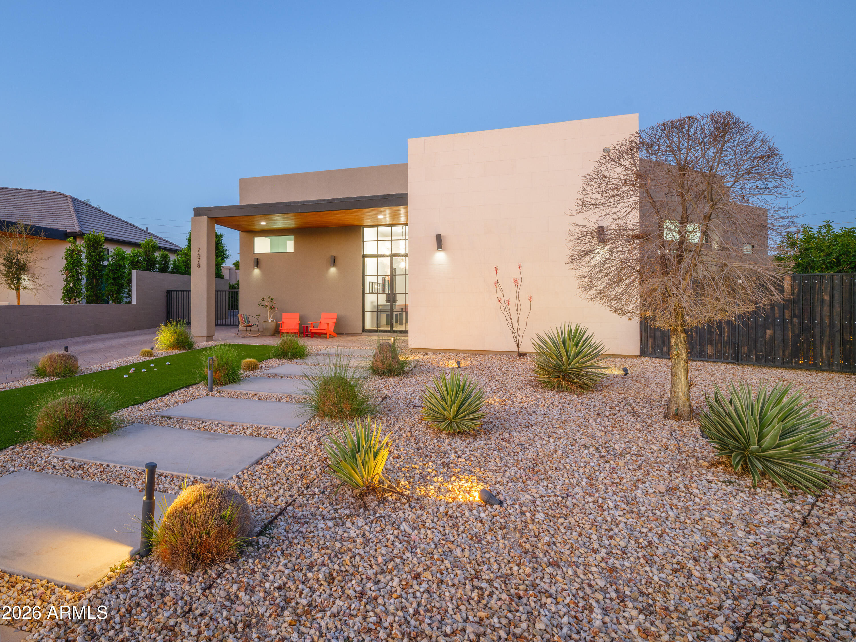 WOW! Hot Deal! GORGEOUS newer eco-luxury showpiece in a prime Scottsdale location just minutes north of Old Town Scottsdale and PV! Built by acclaimed Adams Craig, this single-level home delivers bold modern design w/soaring 12' ceilings, walls of glass, and dramatic open plan blending indoor/outdoor living--perfect for entertaining w/private pool. Featuring 4 BR / 4.5 BA, this is ultimate EZ-living: ideal lock & leave or luxury downsize-all on one level! High-performance green building, ENERGY STAR® efficiency: 11.55kW solar mean low utility costs and minimal maintenance. Oak floors, quartz surfaces, and a sleek chef's kitchen elevate open interiors. Spa-like primary suite a true retreat. Near canal paths, walk/bike to shops. Camelback Mountain views. High-style opportunity truly sizzles Set within an exceptional pocket of Scottsdale, this newer built custom residence by Adams Craig redefines modern desert living through a seamless blend of architecture, sustainability, and refined luxury. The Terrazza model showcases a striking open-concept design anchored by soaring 12-foot ceilings, walls of glass, and a fluid indoor-outdoor connection that captures Arizona's year-round sunshine. Thoughtfully designed for both everyday living and elevated entertaining, the great room, dining space, and generously appointed gourmet kitchen flow effortlessly into expansive outdoor living areas and a private pool retreat.

Built to the highest eco-luxury standards, this home goes beyond aesthetics--delivering performance, efficiency, and environmental consciousness. Certified by the National Green Building Standard and designed as an ENERGY STAR® home, it integrates an 11.55kW solar system, rainwater capture, and advanced building technologies that reduce environmental impact without compromising comfort. Inside, warm white oak laminated hardwood flooring, sleek quartz surfaces, and a spa-inspired primary suite create a sophisticated yet inviting atmosphere.

Positioned just minutes north of Old Town Scottsdale and east of Paradise Valley, the location offers an unmatched lifestyle--where world-class dining, luxury shopping, and vibrant nightlife meet outdoor adventure. With easy access to the Arizona Canal paths, a walk or bike ride to shopping and dining, and Camelback Mountain, this home delivers both connectivity and escape in one of the Valley's most desirable settings.

---

**Key Features**

* Striking modern architecture with clean lines and expansive glass
* 3,809 sq ft single-level open-concept floor plan
* 4 bedrooms + 4.5 bathrooms with en-suite design
* Soaring 12' ceilings enhancing light and volume
* Gourmet chef's kitchen  A2 flowing into great room & dining
* Seamless indoor/outdoor living ideal for entertaining
* Private resort-style pool on a 14,323 sq ft lot
* White oak hardwood flooring throughout main living spaces
* Quartz countertops and high-end designer finishes
* 11.55kW solar system for energy efficiency and cost savings
* National Green Building Standard certification + ENERGY STAR® home
* Prime location near shopping, dining, trails, and Loop 101 access