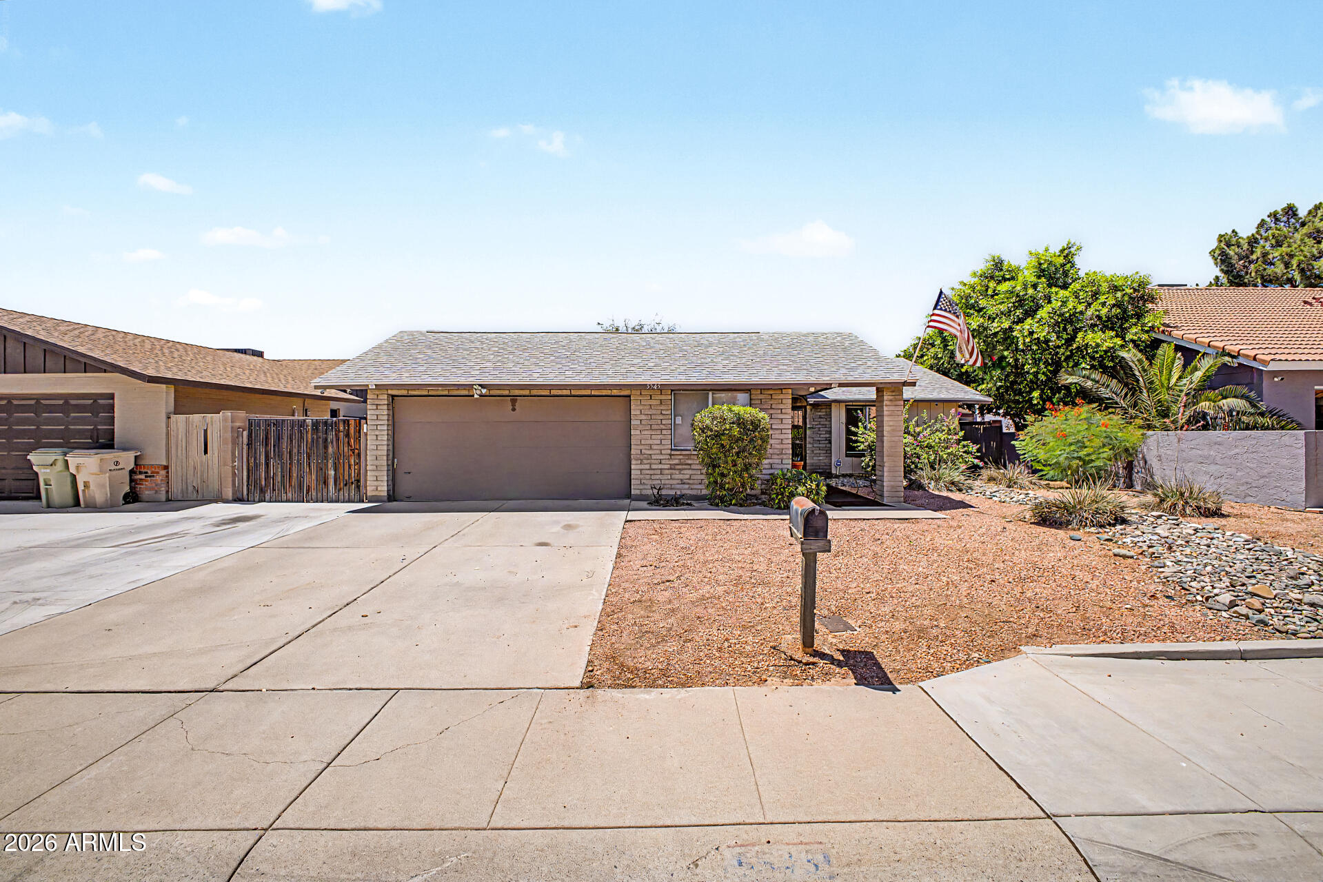 Move-in ready 4-bedroom, 2-bath home in the heart of Glendale with no HOA, a NEWER HVAC unit and ROOF for added peace of mind. Inside you'll find tile flooring throughout the main living areas plus a spacious kitchen and dining area perfect for gathering with family and friends. The primary suite offers direct access to the screened-in patio, while the open patio space and natural grass backyard provide room for entertaining and relaxing. Additional features include a 2-car garage and a convenient location near parks, shopping, dining, Banner Thunderbird Medical Center, GCC, ASU West, and Westgate Entertainment District. A great opportunity to own a well-maintained home in a central Glendale location!