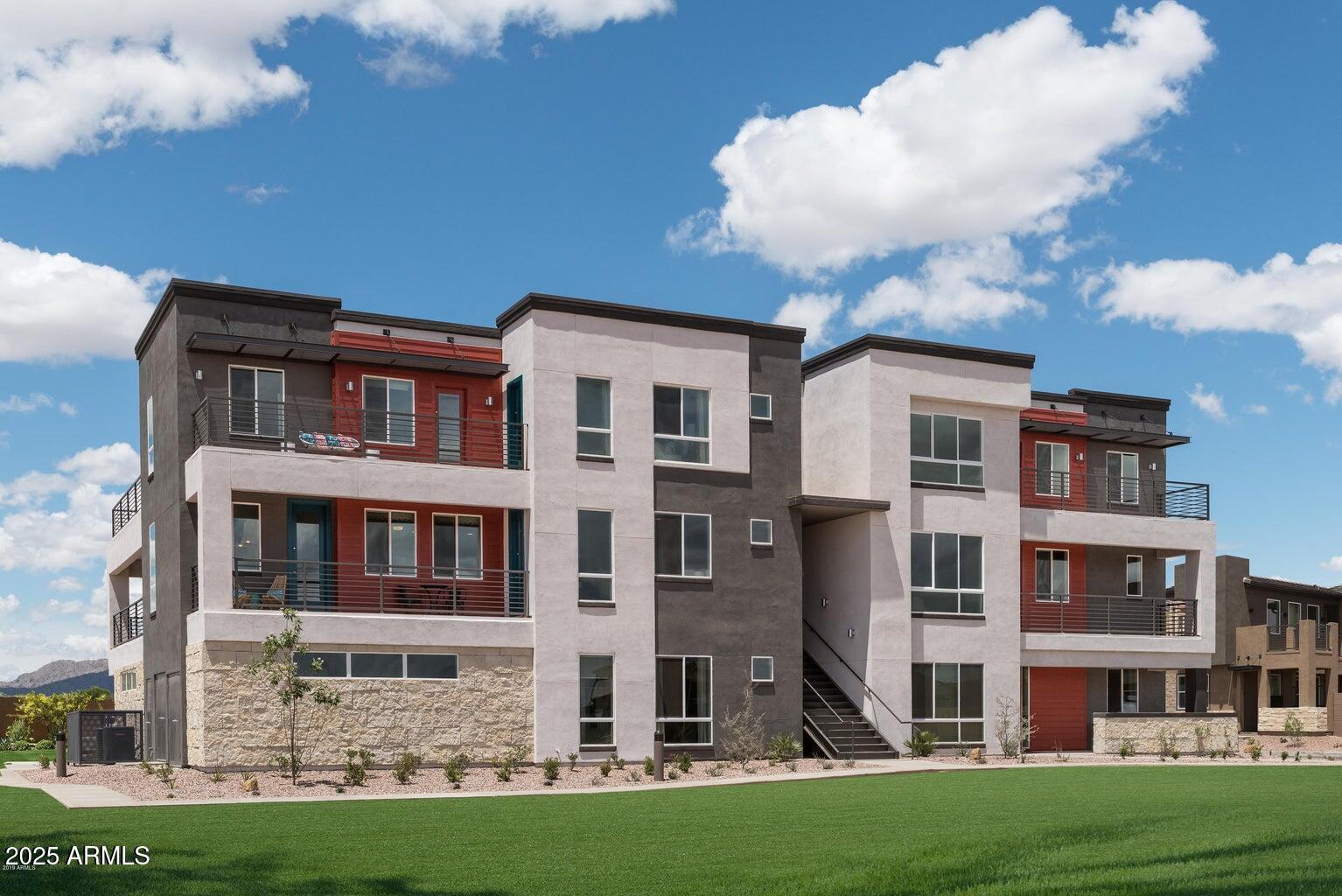 Enjoy a lock and leave lifestyle in the prime, gated Chandler location; close to shopping, dining, entertainment and all Freeways. This elegant and unique 3 level condo is not the run of the mill; Offers highly upgraded fit and finish (over $50k) and a great location within the community. Upgrades include European kitchen with quartz counter tops, upgraded wood look tile, Ecobee Alexa ready thermostat, keyless entry, upgraded carpets and Kichler fans. Lifestyle amenities include heated resort style pool, hot tub, splash padm seating areas around fireplaces, outdoor TVs, xtensive workout facility, walking path and basketball court. HOA paid by owner coves water, sewer, garbage, hazard insurance. Don't miss this one! Check map away from busy streets. Beautiful views from balconies.