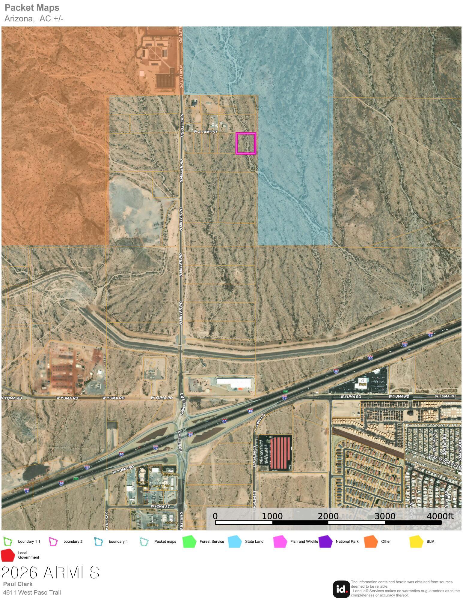 Mountain Views to your North & Valley Views to the South.  The perfect place for your custom home with all of your toys.  White Tank Mountains to your North & easy access.  This is the most private lot with NO CCR's
