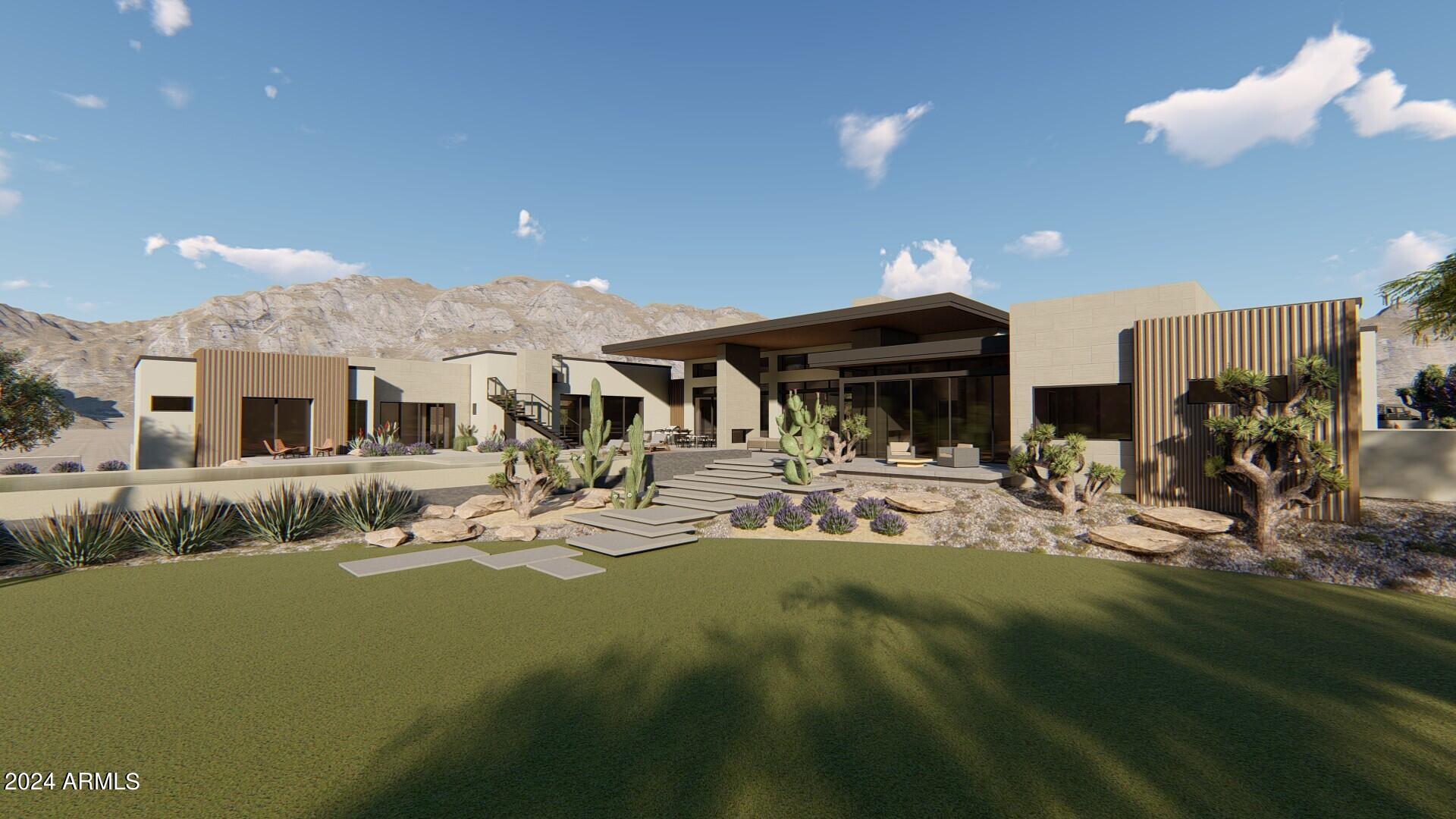 This is a rare opportunity to build your dream home on a one acre north/south facing homesite in the heart of Paradise Valley.  Surrounded by captivating views of Camelback, Phoenix Mountain and city lights, purchase of the property includes APPROVED plans and permits for an 8,233 square foot residence with guest house.  Designed by architect Platinum Design Studio and landscape architect Greey|Pickett, the sprawling floor plan seamlessly integrates functionality with sophistication. Aesthetic marvels abound, featuring sleek design choices characterized by clean lines and a harmonious blend of modern elements complemented by the warmth of natural woods and stone.  Diverse materials, ranging from wood to glass, create an exquisite canvas, setting the stage for a home that exudes....