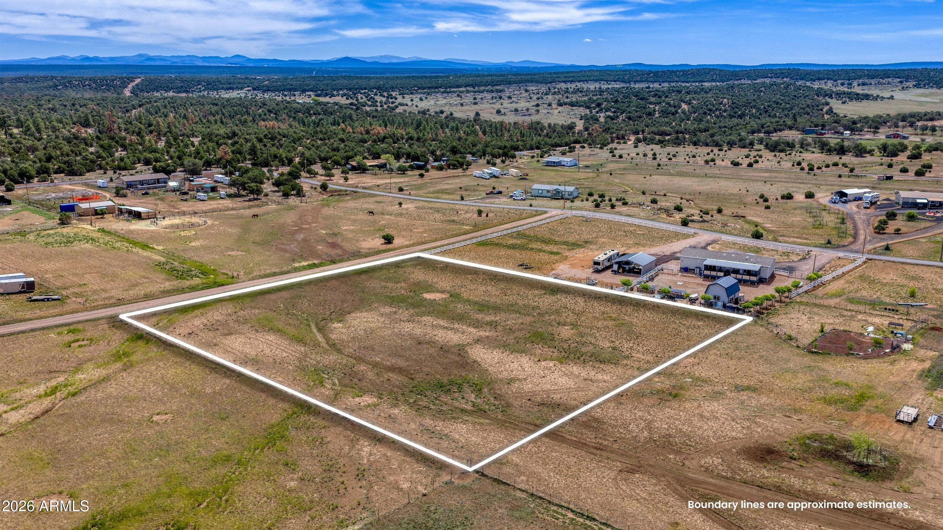 Escape to your own slice of country living with this peaceful 2-acre homesite, tucked away in a quiet community just a short drive from the heart of Show Low. Surrounded by natural beauty and wide-open space, this property offers the perfect setting to build your dream home, create a weekend retreat, or establish your own homestead. With power nearby and plenty of usable land, the possibilities are endless - bring your vision, your animals, and your plans for a more self-sufficient lifestyle. Bonus opportunity: the seller also has the adjacent 4-acre property listed for sale, featuring a spacious manufactured home and a massive 40x80 shop/garage. Expand your homestead or invest in your future - ask for details!