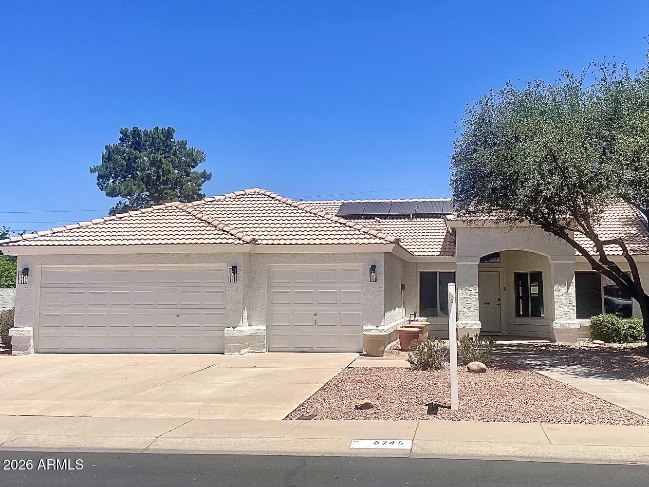 Beautiful 3,500 square foot Block Home on a Huge 1/3 Acre+ Lot, Resort Style Backyard with Large Sparking Pool, Sport Court, Grass Play Area, Built-In BBQ and Large Covered Patio. This is a Rare Find: 6 Bedrooms, 3 Bathrooms, Vaulted Ceilings, Gas Fireplace, 1/3 Acre+ Lot on a Very Quiet Private Street, 3 Car Garage, Tile roof, RV Gate, and oversized Crystal Clear Pool. Huge Finished Basement with 2 Bedrooms and 1 Bath + Pool Table! All homes behind this house are on 1 Acre. Pool Table in Basement Conveys AS-IS. SRP Power and No HOA! This House has it All!