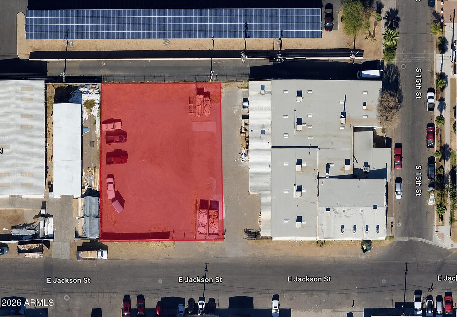 1438 E Jackson Street offers a rare opportunity to lease a fully secured ±0.344-acre (±14,985 SF) Industrial Outdoor Storage (IOS) yard in the heart of Phoenix's highly desirable Airport submarket. The site features a fenced and gated configuration, graded gravel surface, power availability, and A-1 Light Industrial zoning, supporting a wide range of industrial outdoor storage and operational uses. Ideal for contractors, equipment and fleet parking, construction staging, and material storage, the yard delivers the secure, functional space that is increasingly difficult to find within the urban core.