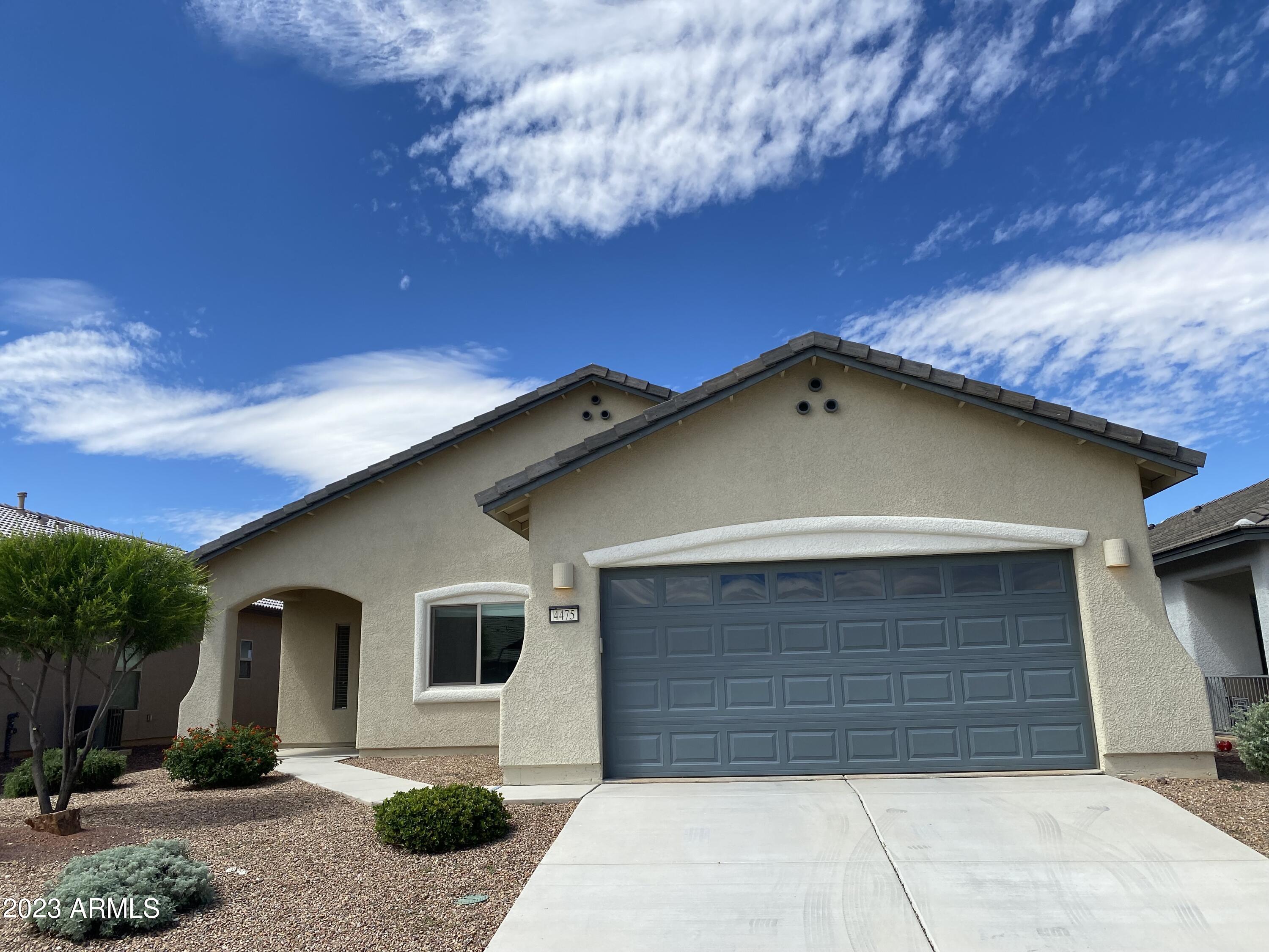 This new 4 Bedroom, 2 Bath home with a 2 car garage in Sierra Vista, AZ is minutes from Ft. Huachuca, schools, shopping and Canyon Vista Medical Center. Great location, split floor plan, ceiling fans, carpet & tile flooring! The kitchen features an open floor plan with stainless steel appliances. The master features a walk-in closet, dual sinks, walk-in shower, and a bath tub!