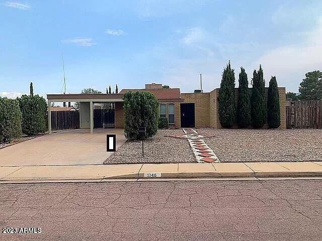 This updated 3BD/2BA/2CP, 1481 sf home located in the Meadows subdivision in Sierra Vista, AZ is minutes from Fort Huachuca, shopping, and schools. The home has a completely remodeled interior and exterior to include a refinished roof, paint and new A/C unit. Large backyard fully rocked. Detached storage workshop and separate dog run. Call today.