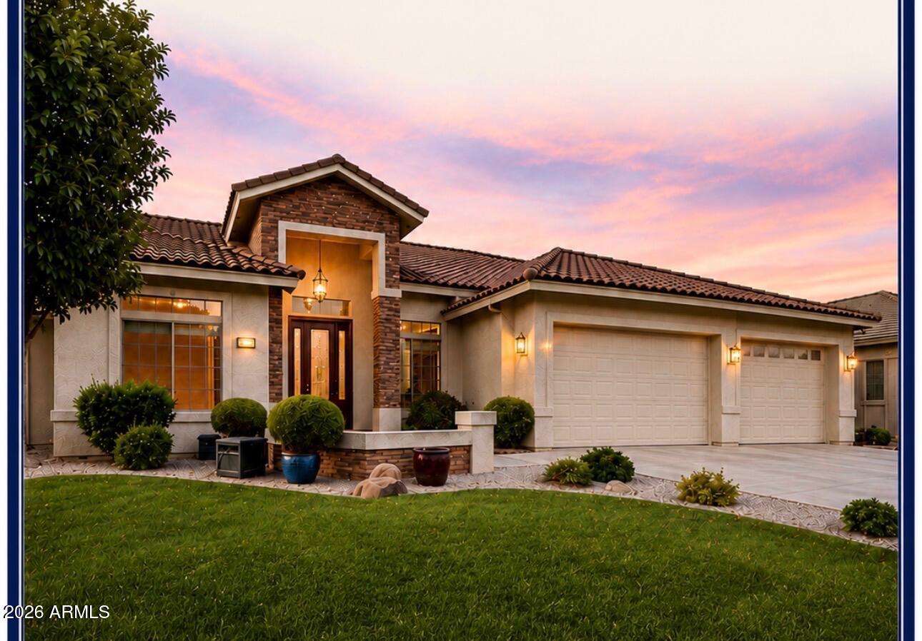 Welcome to Sunland Springs Village- East Mesa's premier 55+ Active Adult Community. This beautifully upgraded 1899 sq ft home checks every box on your wish list. Featuring one of the community's most popular floor plans, this premium corner lot beauty offers 10' ceilings, abundant natural light, and custom Alder cabinetry throughout. The rare 3rd car garage adds space you won't find in most homes here, and the lush, mature landscaping gives true curb appeal.  Too many upgrades to list. You'll have to see it in person to appreciate what this home offers. Don't miss your chance to own one of the most sought after floor plans in Sunland Springs Village.